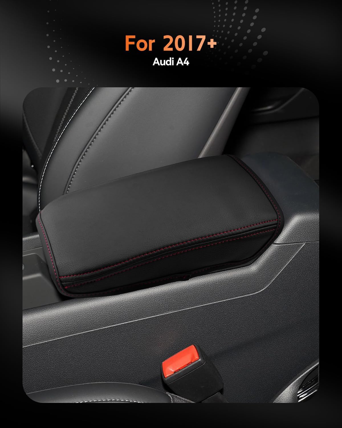 CDEFG for 2017-2025 Audi A4 Center Console Cover Armrest Box Cover for A4 (Premium, Premium Plus, Prestige) 2020 2021 2022 2023 2024 2025 Accessories Console Arm Rest Protector