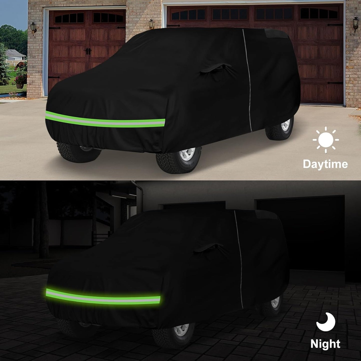 Waterproof Car Cover Compatible with 1984-2002 Toyota 4Runner 2/4 Door SUV Accessories, All Weather Classic Car Covers with Inner Cotton&Zipper Door for Snow Rain Protection