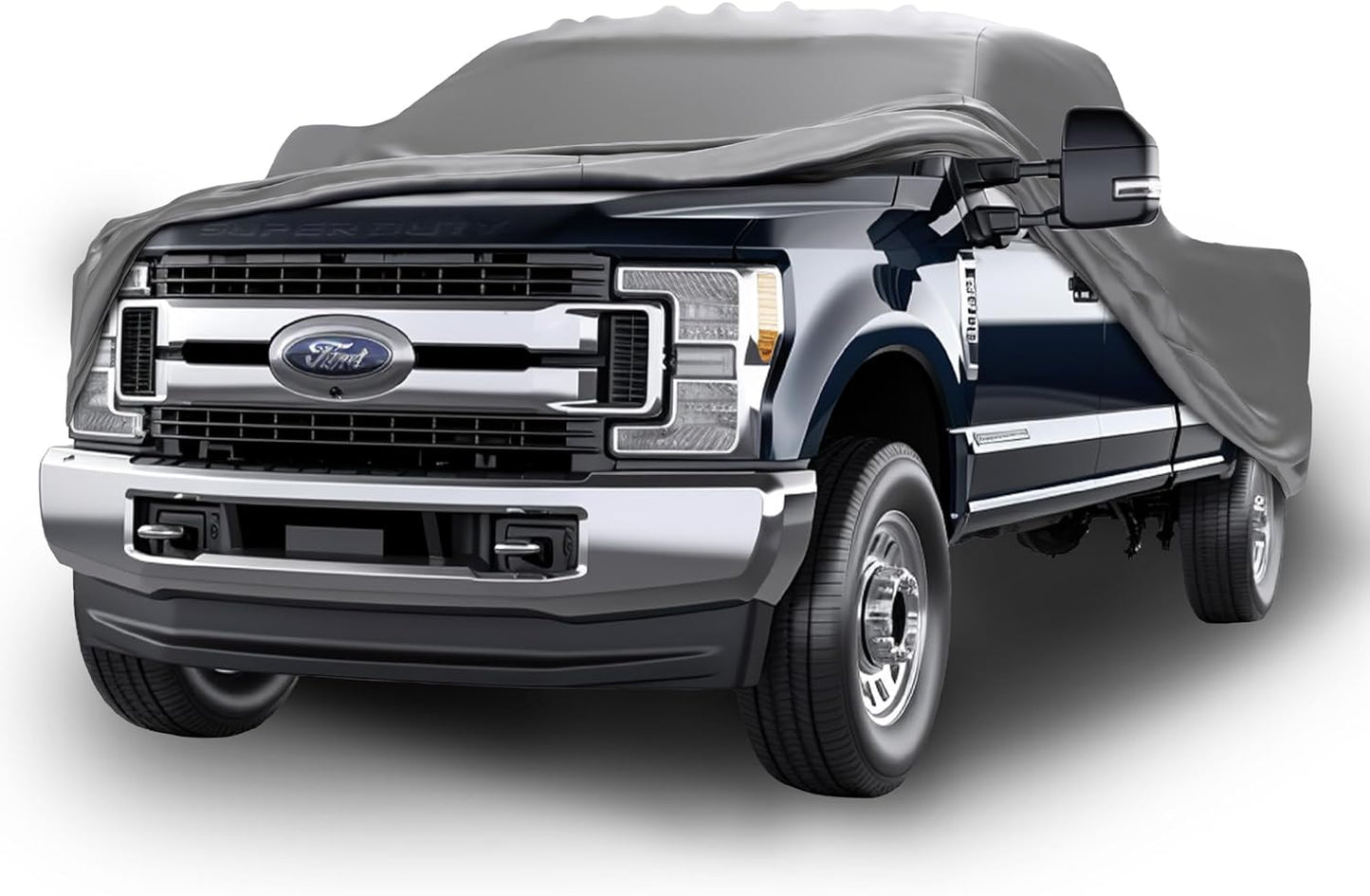 Car Covers Weatherproof Max Truck Cover & Warranty Compatible with Ford 2003-2019 F-350 CrewCab, 6.75' & Shell– Outdoor Cover, Prevents Theft with Cable Lock
