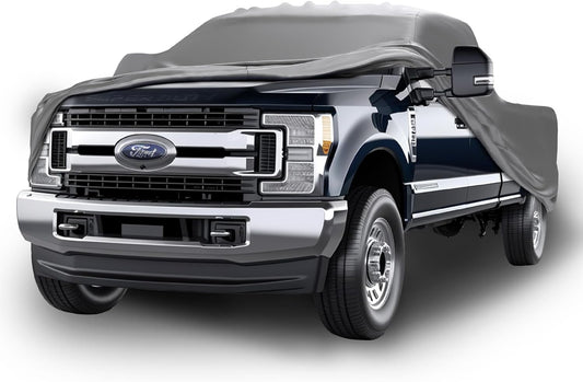 Car Covers Weatherproof Max Truck Cover & Warranty Compatible with Ford 1990-1997 F-350 SuperCab, 8– Outdoor Cover, Prevents Theft with Cable Lock