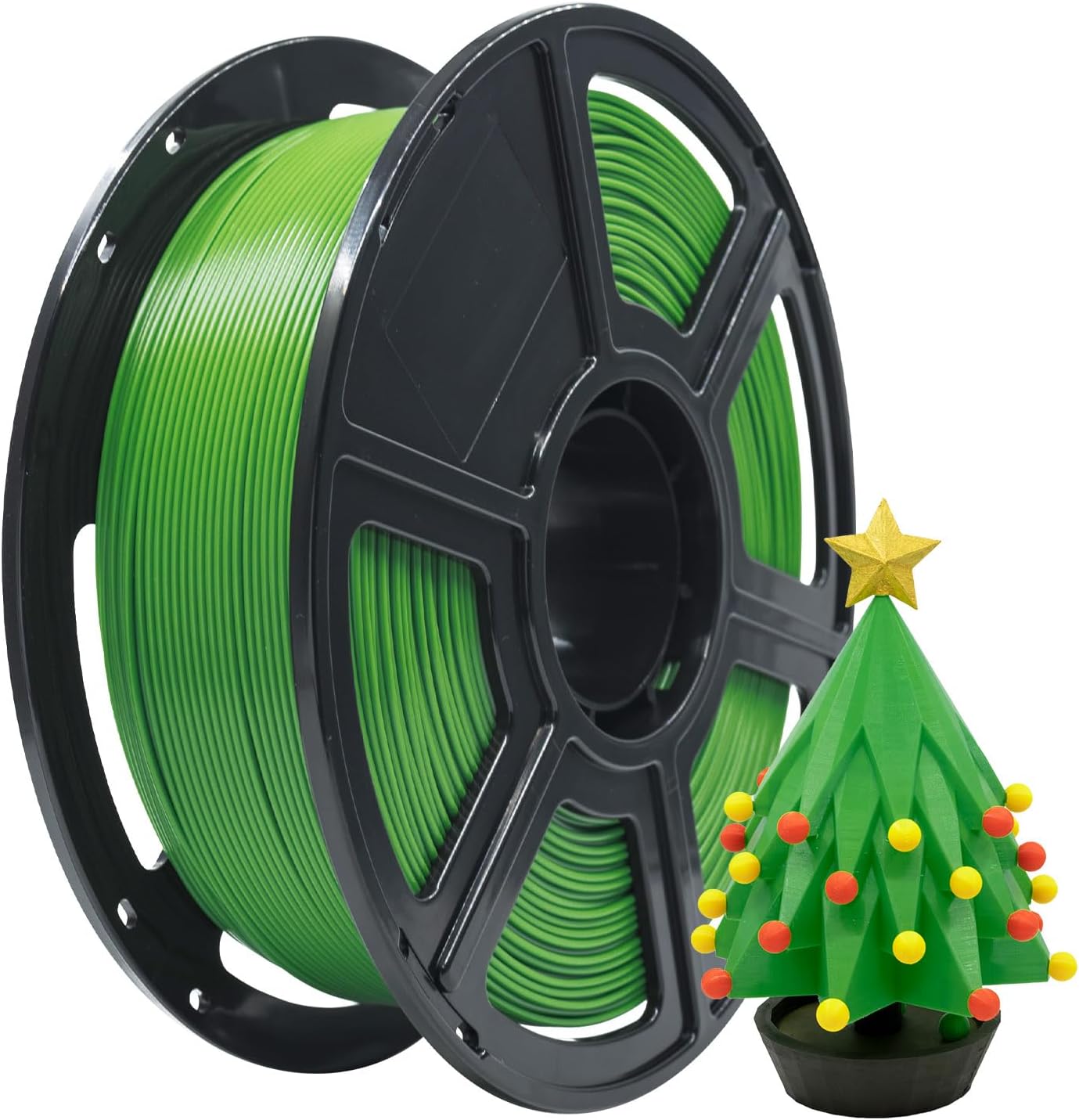 FLASHFORGE PLA Filament 1.75mm, 3D Printer Filament 1kg (2.2lbs) Spool, Dimensional Accuracy +/- 0.02mm, 3D Printing Filament Easy to Use and Fits for Most FDM 3D Printers (Green)
