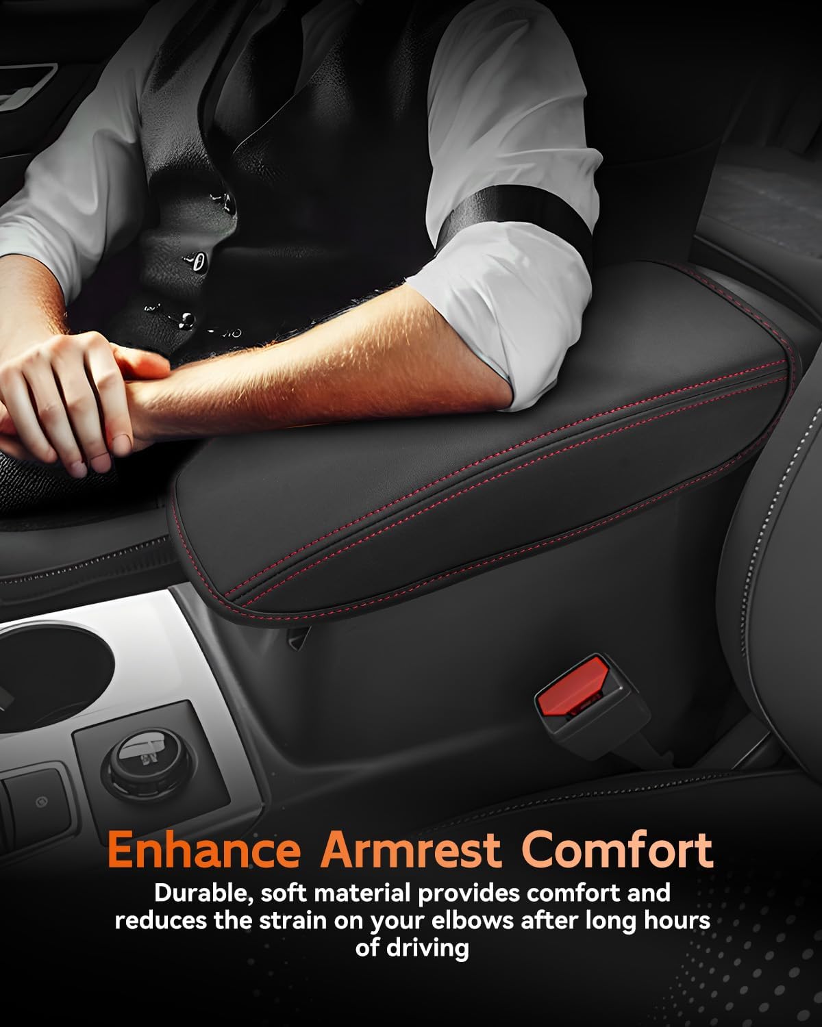 CDEFG for Ford Bronco Sport 2021-2025 Center Console Cover Armrest Box Cover for Bronco Sport 2021 2022 2023 2024 2025 Accessories Console Arm Rest Protector