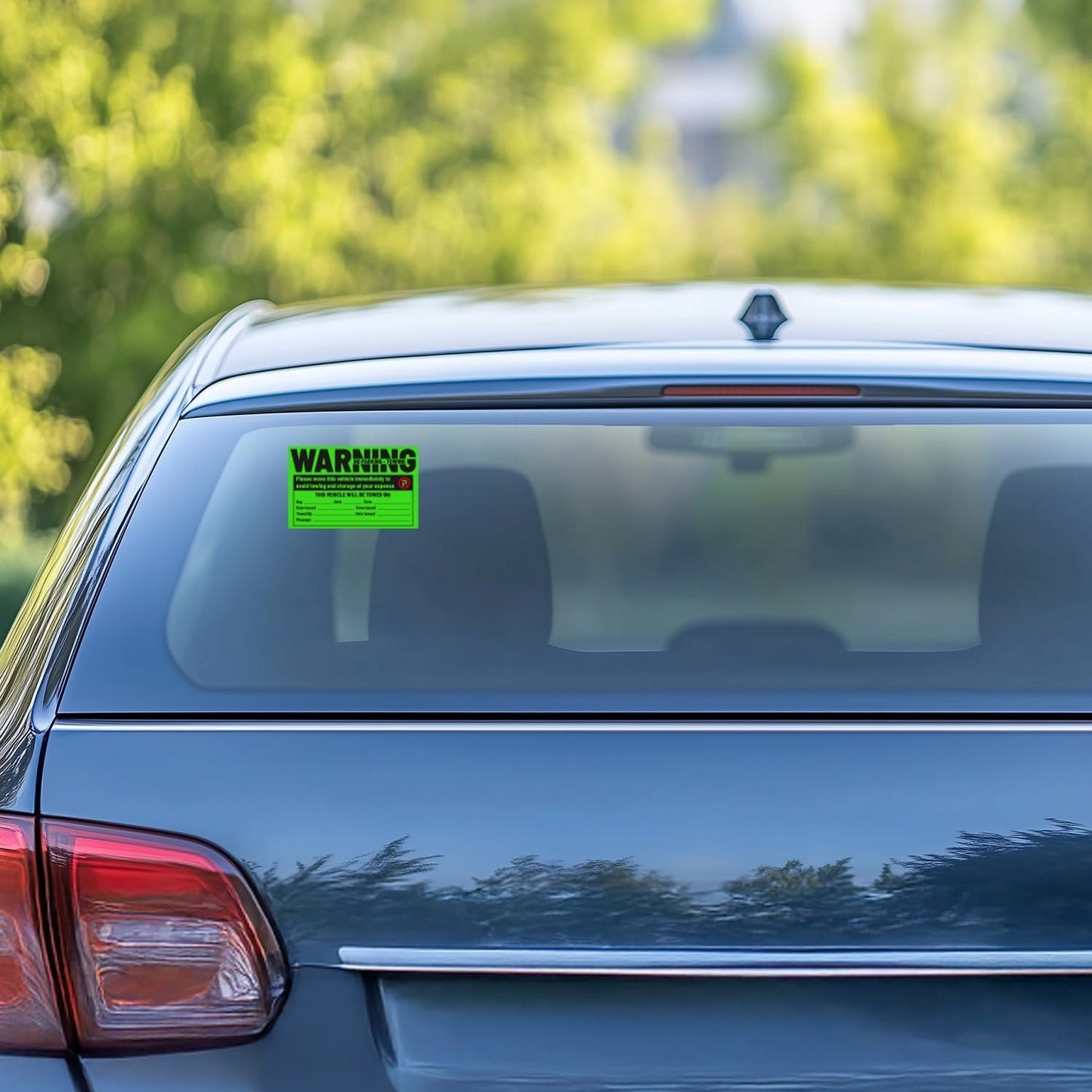 easykart labels 50 Parking Violation Sticker - Vehicle Illegally Parked Tow Notice - No Parking Warning Stickers - Scrap to Remove Neon Green 5 x 8 Inches