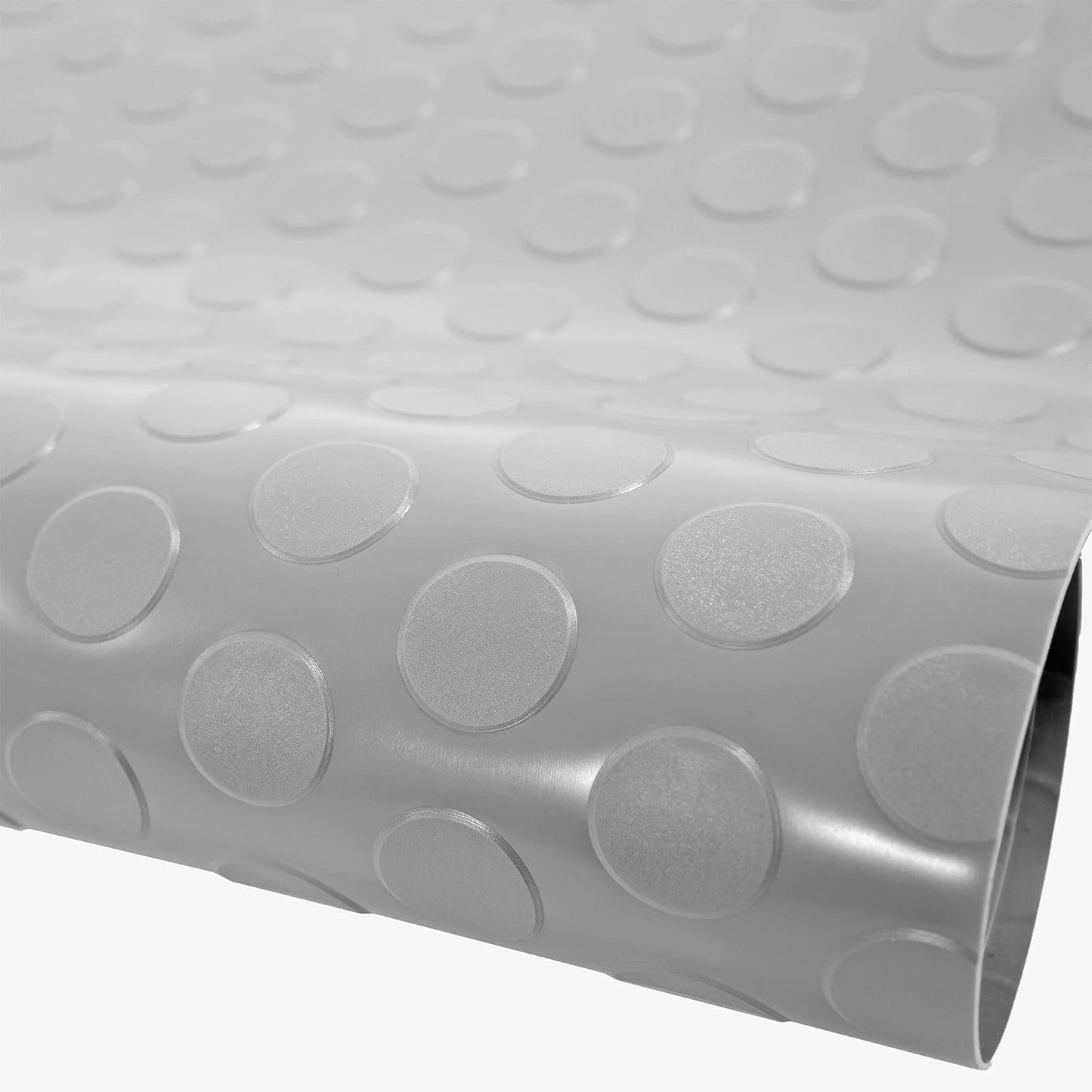 IncStores 2.5mm Thick Commercial-Grade Nitro Roll Garage Floor Mat | Flexible Vinyl Floor Mat for a Stronger and Safer Garage, Workshop, or Trailer | Coin-Top, Stainless Steel, 7.5' x 100'