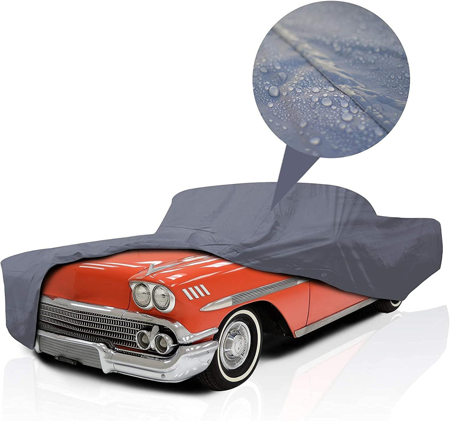 Supreme Full Car Cover – for Pontiac Star Chief 1955-1957 Hardtop Wagon 4-Door Semi Custom Fit Waterproof Full Coverage All Weather Windproof Dust Proof Indoor Outdoor Automobile