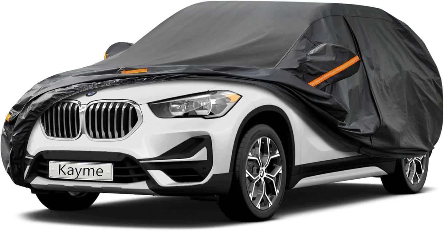 Kayme 7 Layers SUV Car Cover Custom Fit for BMW X1 (2009-2025) Waterproof All Weather for Automobiles, Outdoor Full Cover Rain Sun UV Protection.