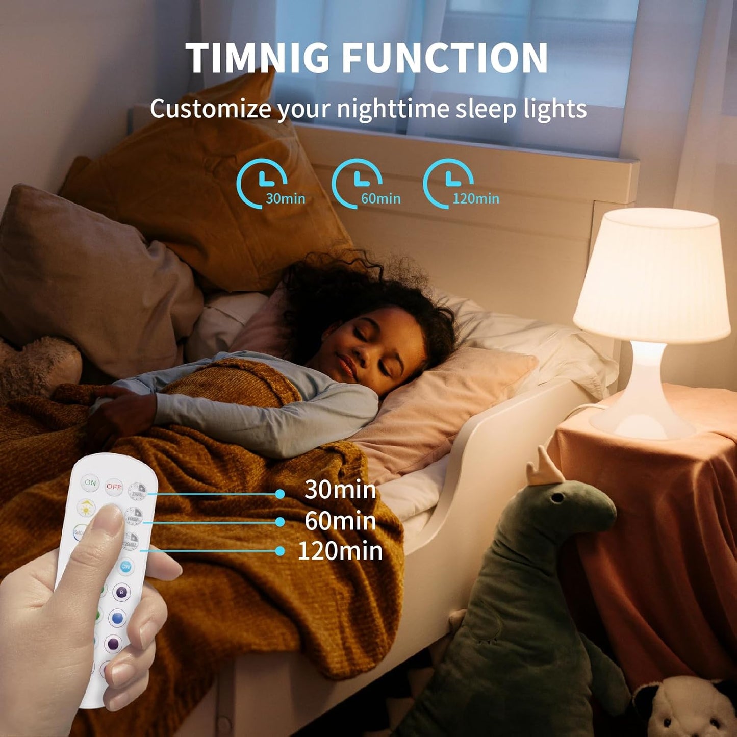 HISTAR Battery Operated Light Bulb for Sconce and Lamp with Remote, RGB, Timer, Dimmable, E12 Rechargeable Light Bulbs, 3 Color Temperature, 2Pack