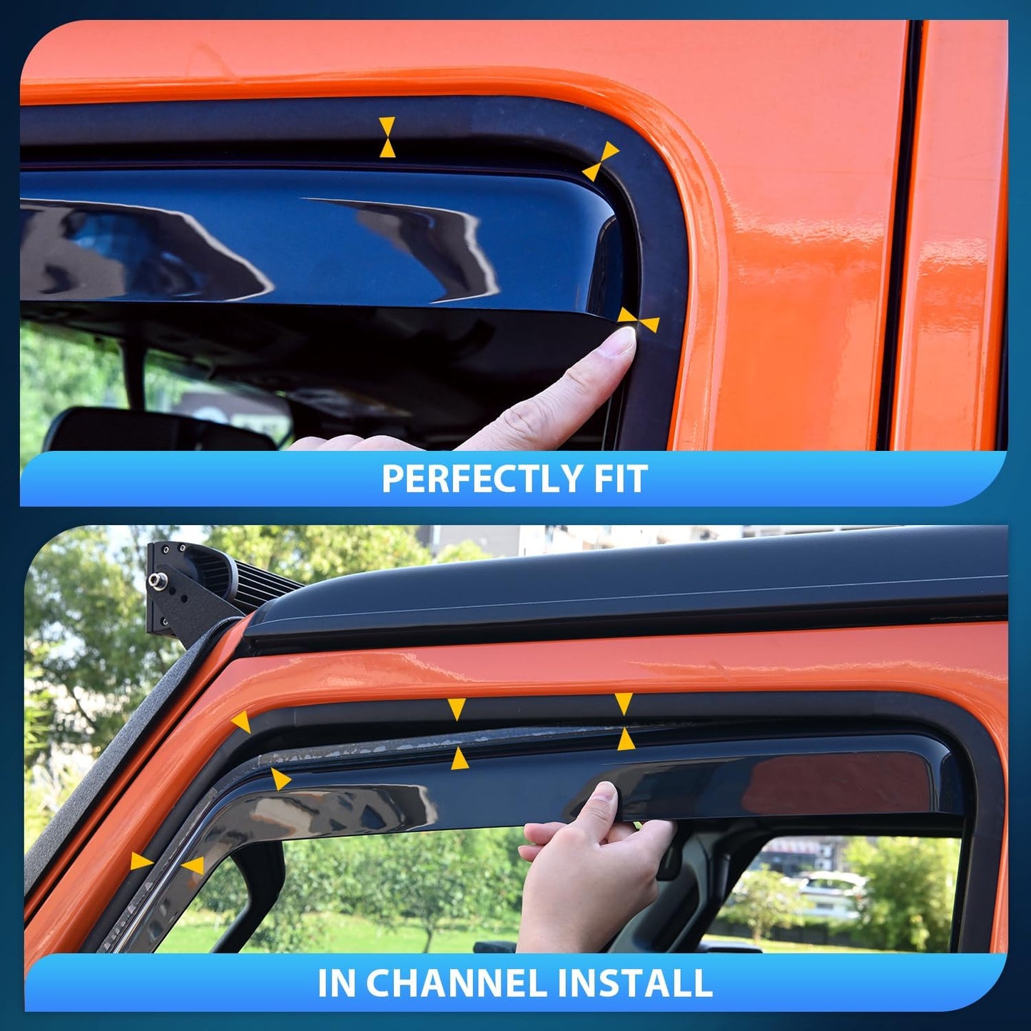 Nilight Vent Window Visors for Crosstrek 2018-2023 Impreza Hatchback 2017 2018 2019 2020 2021 2022 2023, in-Channel Rain Guards, Original Window Deflectors-4PCS