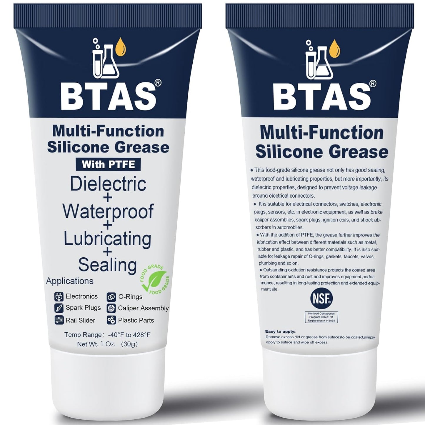 Dielectric Grease Automotive for Electrical Connectors,Di Dialectical Contact Tune-Up Grease of Car Spark Plug Boot Components Battery Terminal Electric Grasa,Against Salt Corrosion 1 oz 2 Pcs