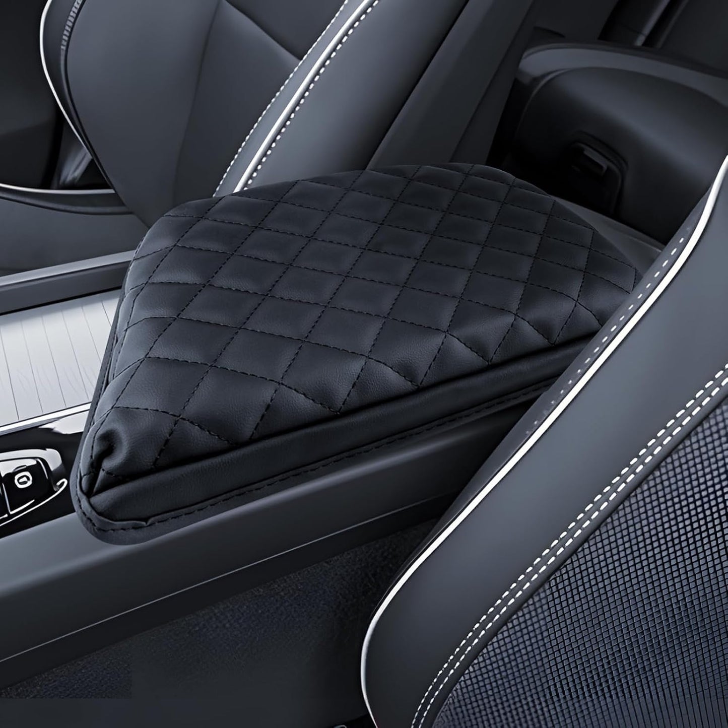 Armrest Cover for Volvo XC60 2018-2024 2025 Accessories Center Console Middle Lid Pad Protector for Car Elbow Rest