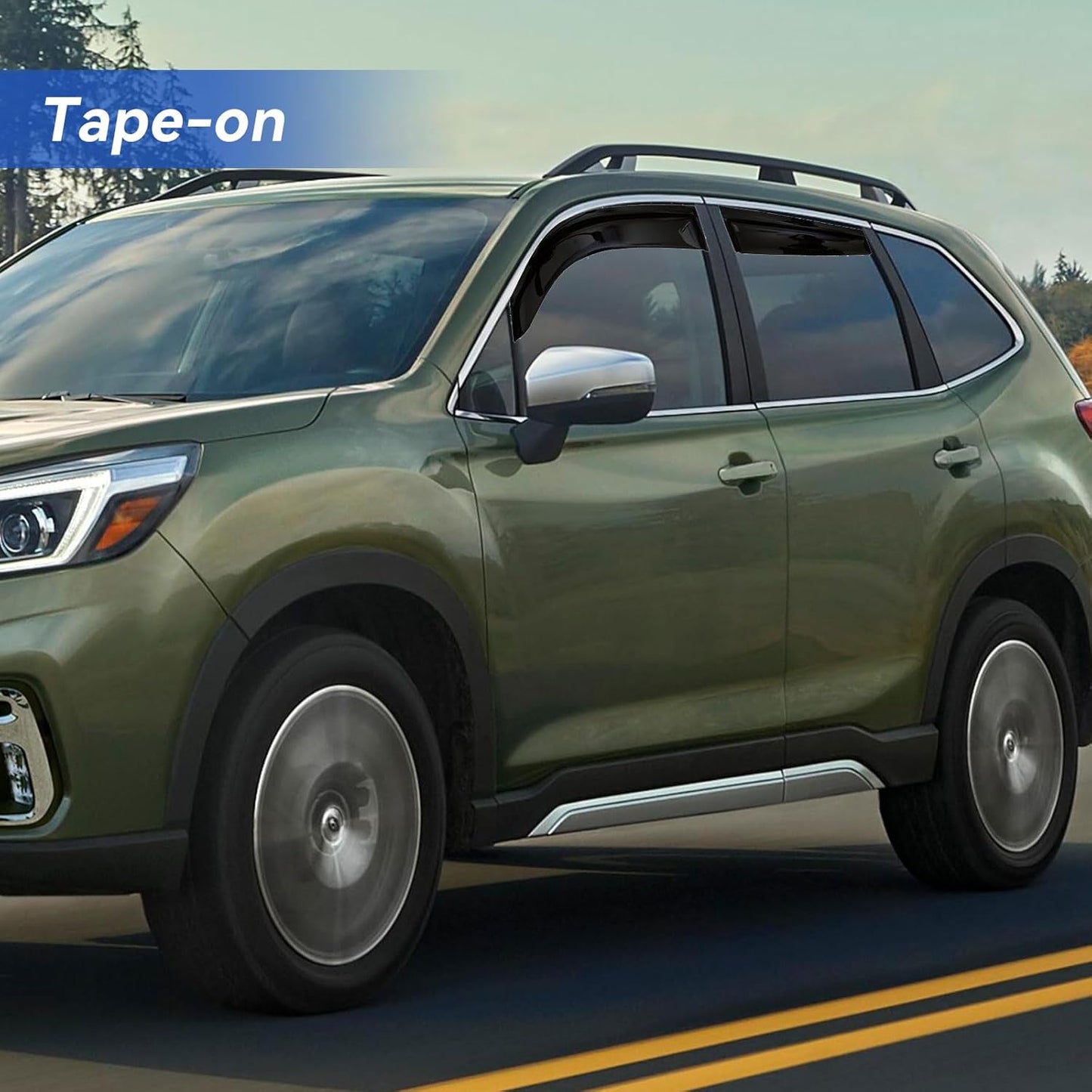 Window Visors Rain Guards for 2019-2024 Subaru Forester, Out-Channel Window Vent Wind Deflectors Visors Shades for 19 20 21 22 23 24 Forester