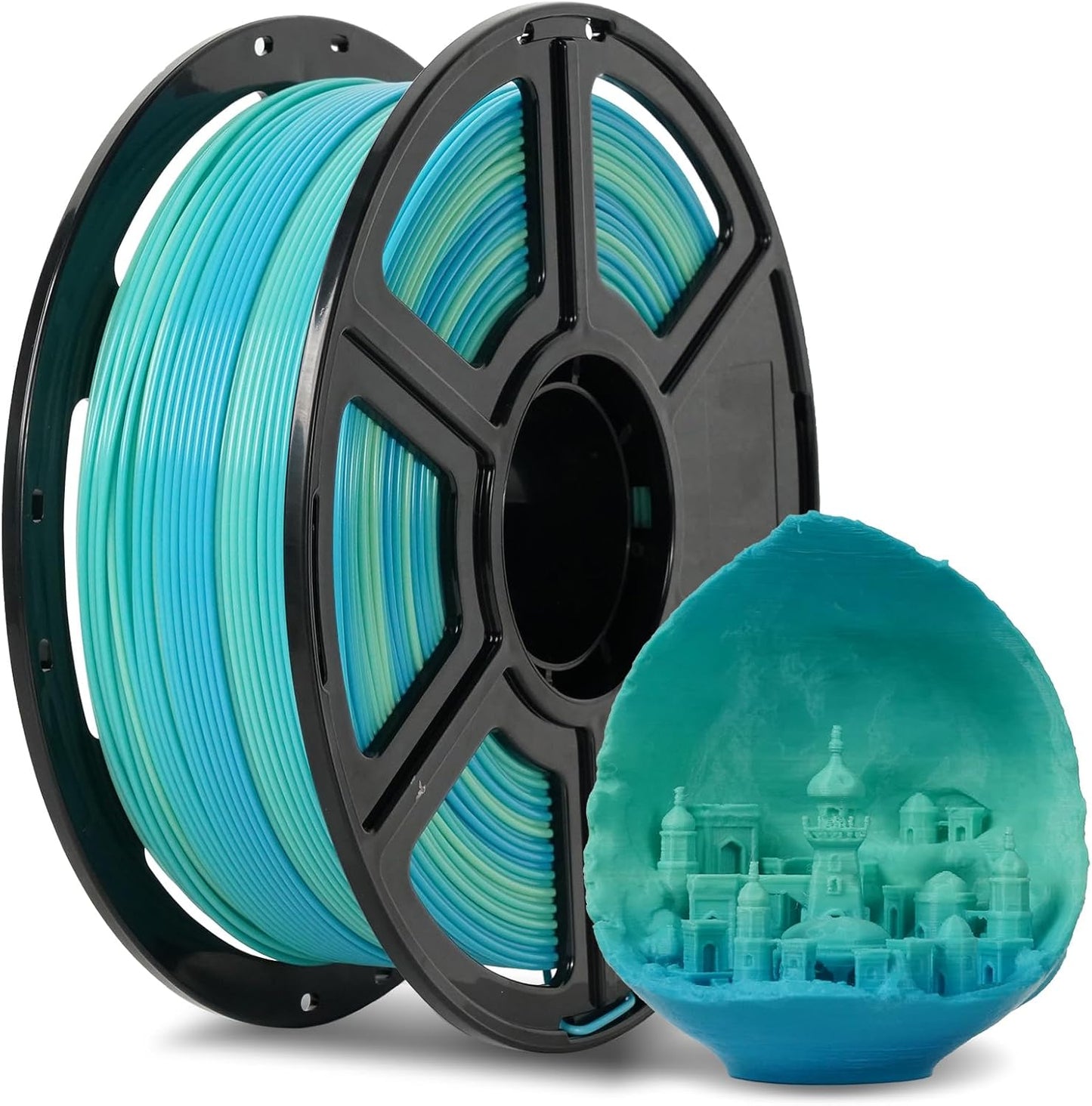 FLASHFORGE PLA Filament 1.75mm +/- 0.02mm Blue to Yellow Gradient, Smooth Color-Changing 3D Printer Filament 1kg (2.2lbs) Spool, 3D Printing Filament Easy to Use and Fits for Most FDM 3D Printers