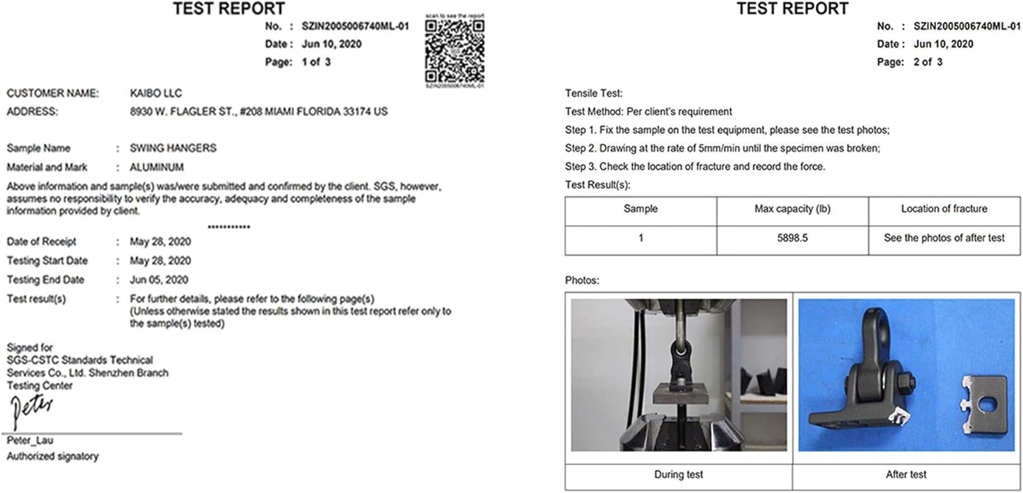 Heavy Duty Black Swing Hangers Screws Bolts Included Over 5000 lb Capacity Playground Porch Yoga Seat Trapeze Wooden Sets Indoor Outdoor (4 Pack)