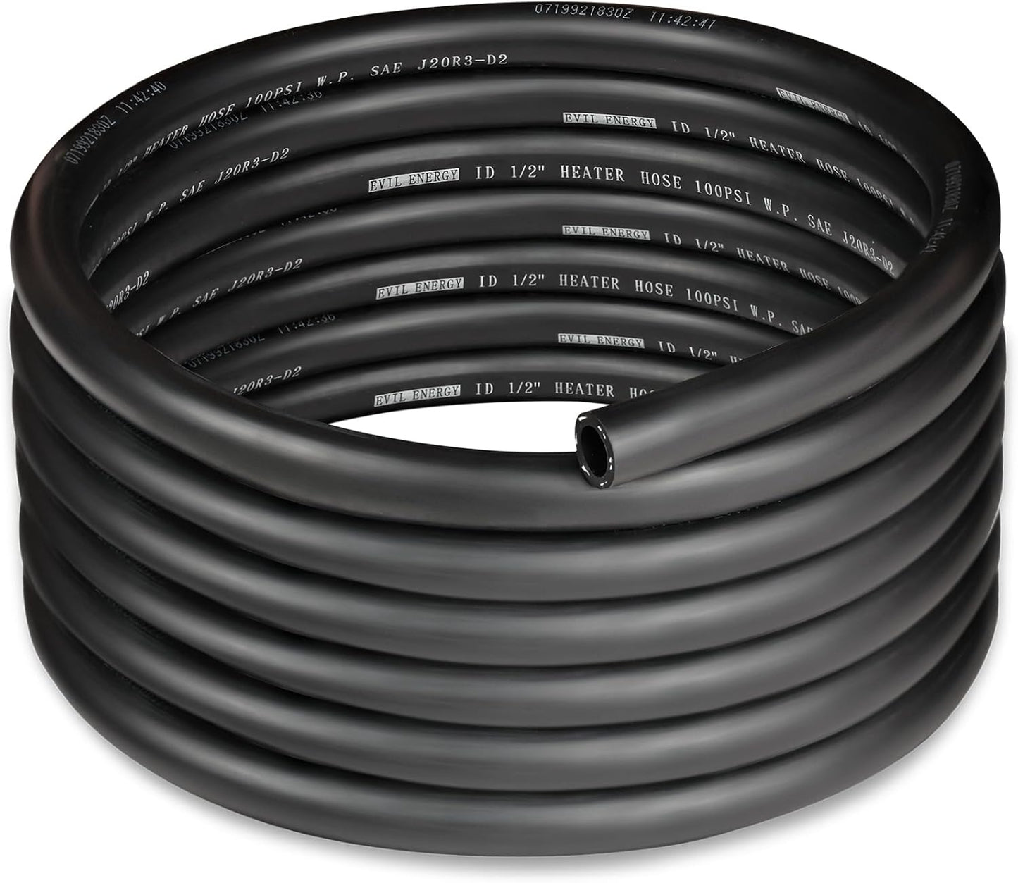 EVIL ENERGY 1/2" Heater Hose Coolant Radiator Straight 100PSI SAE 20R3 15FT Black