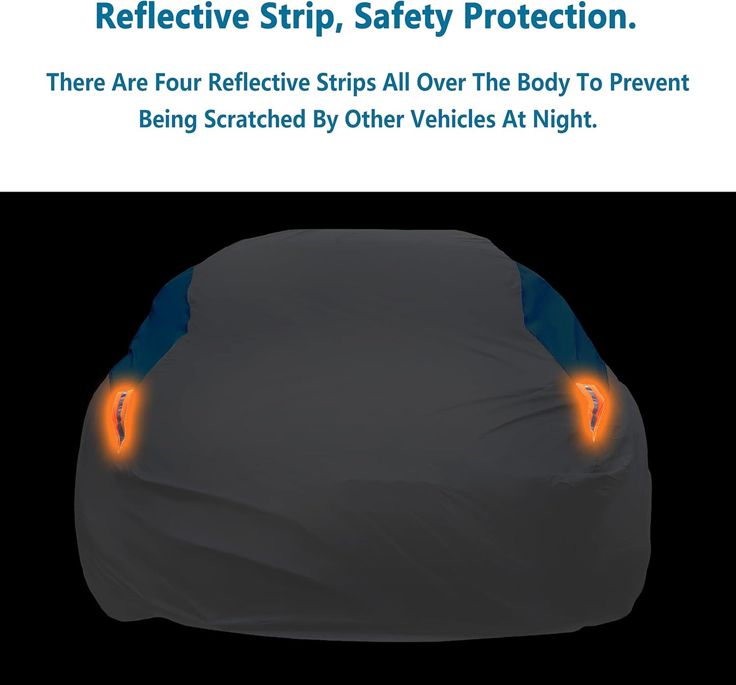 MORNYRAY Waterproof Car Cover All Weather Snowproof UV Protection Windproof Outdoor Full car Cover, Universal Fit for Sedan (Silvery, A0-Fit Sedan Length(Up to 153 inch)