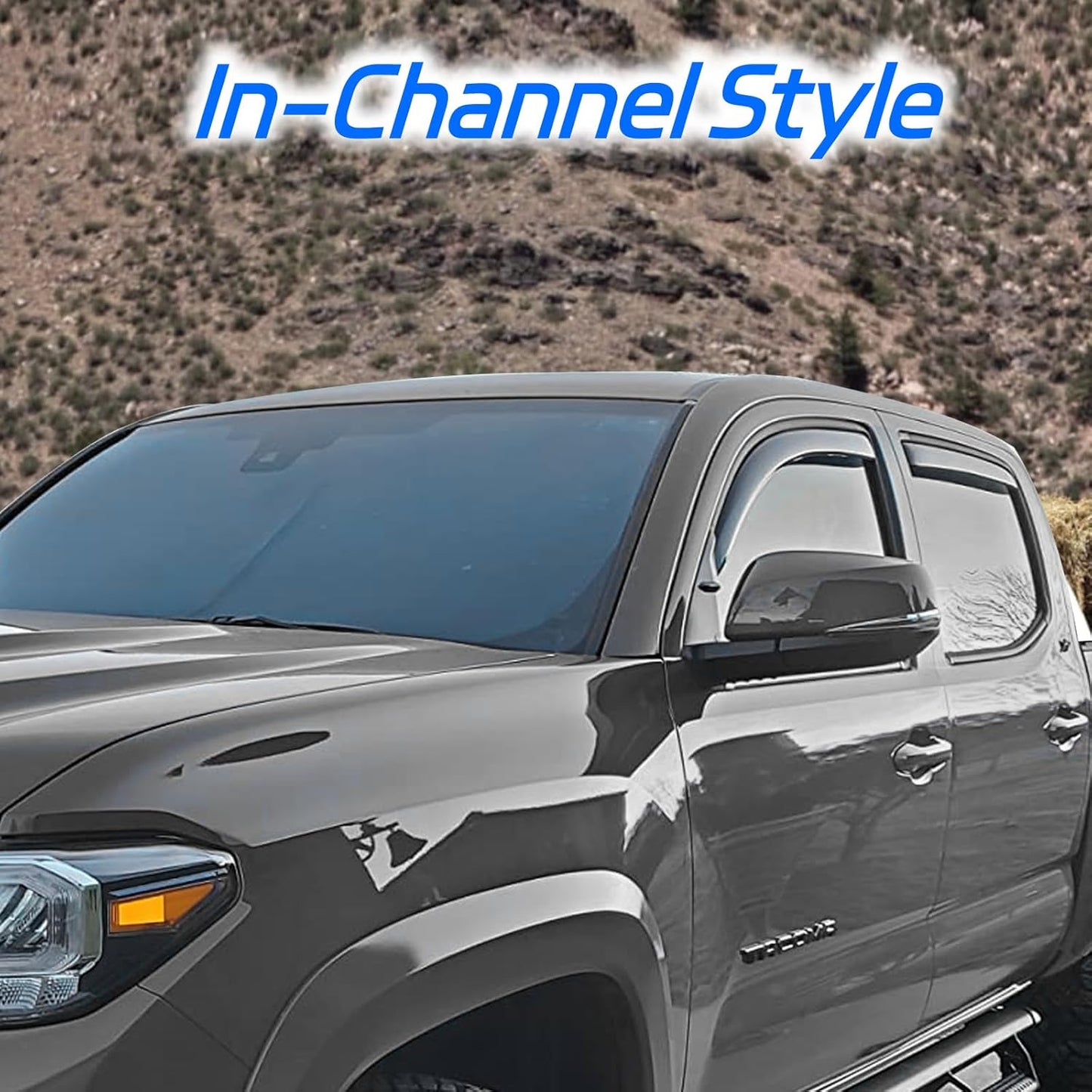 in Channel Rain Guards Fit for 2009-2014 Ford F-150 Crew Cab Full-Size Doors, Window Vent Visors Shades, Side Window Wind Deflectors, 2010 2011 2012 2013