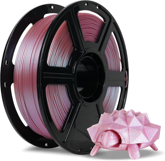 FLASHFORGE PLA Filament 1.75mm +/- 0.02mm Rose Quartz, Color Changeable 3D Printer Filament 1kg (2.2lbs), Chameleon 3D Printing Filament Changing Colors with Light, Perfectly Hide The Layer Line