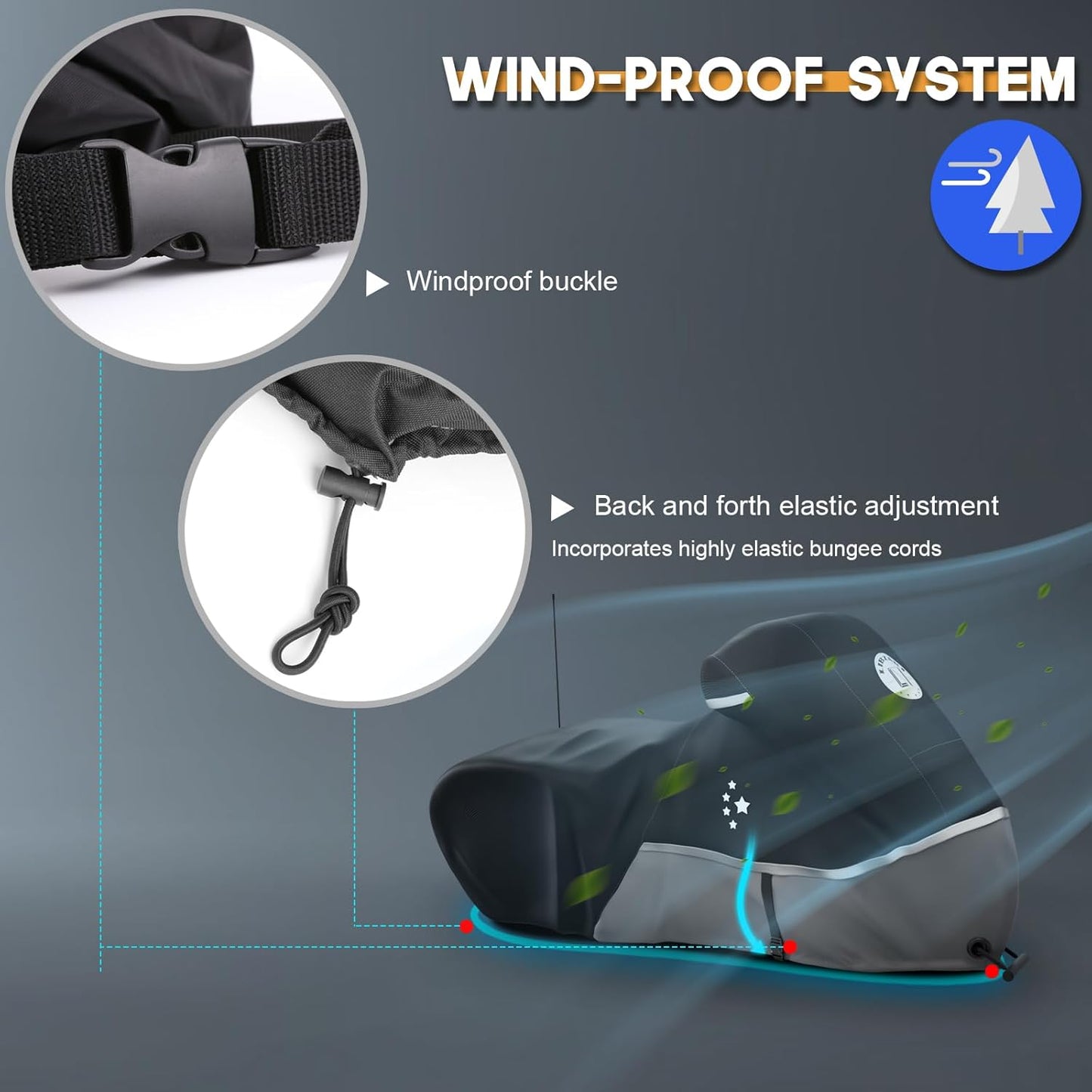 Motorcycle Cover Storage for Touring Models Harley Davidson Road King,Road Glide,Street Glide, Electra Glide,Heritage Classic,Low Rider-ST,and Most Motorcycles Black