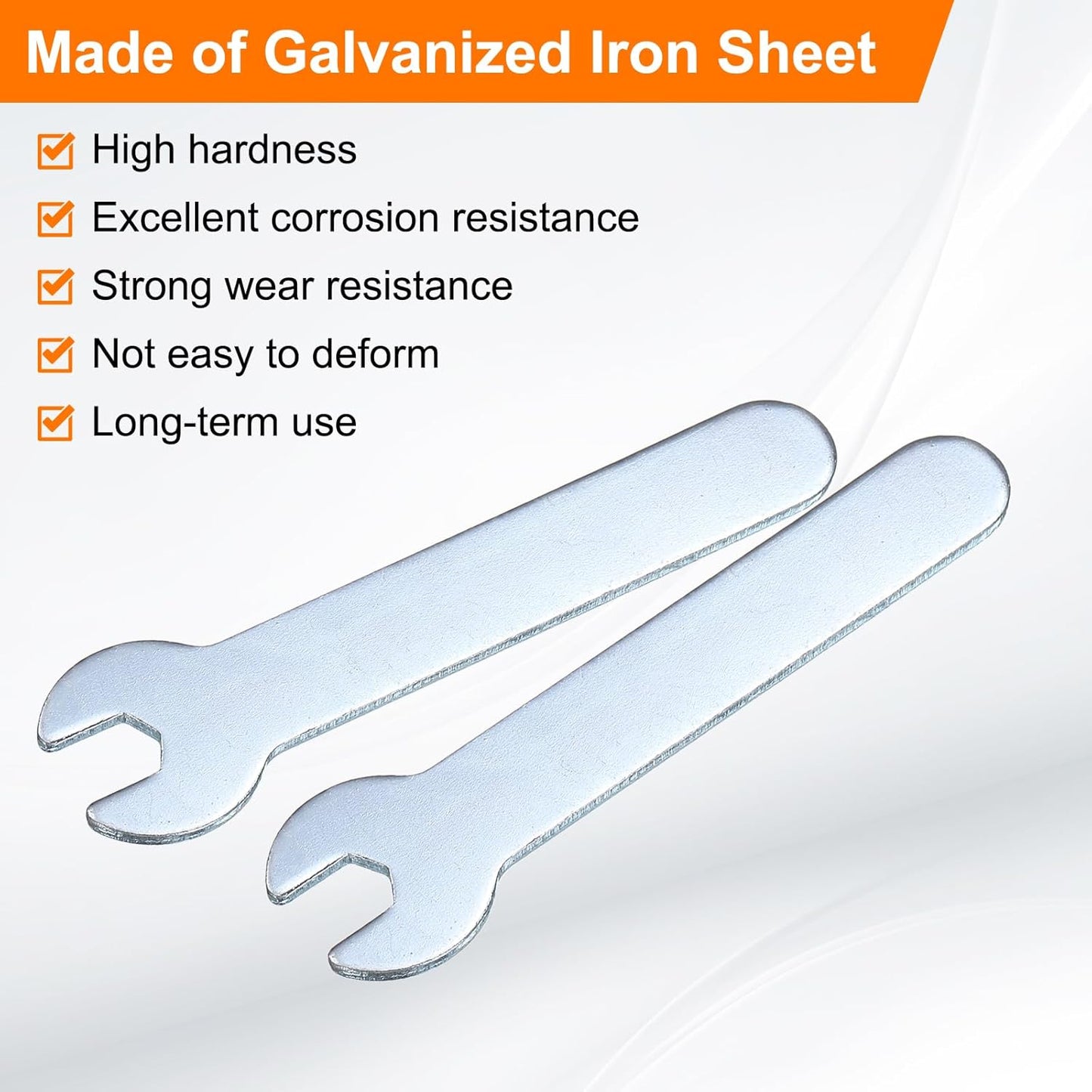 HARFINGTON 10pcs Small Wrench Open End Wrench 5.5x66x1.5mm Metric U-Shaped Single Open Ended Spanner Super Thin Small Flat Head Galvanizing Wrench for Automotive Repair Furniture Assembly