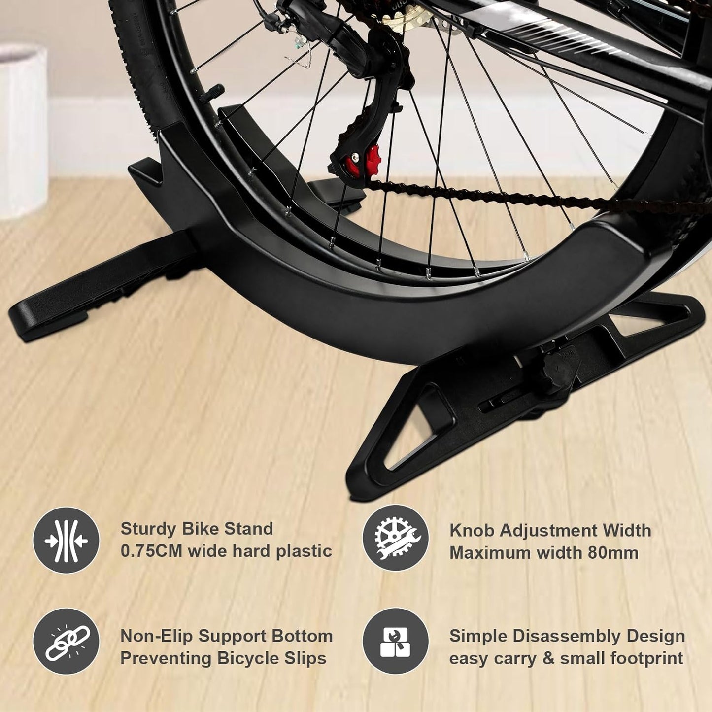 Bike Stand - Indoor/Outdoor Bicycle Rack for Home/Garage/Garden - Fits 23C-30C Mountain, Road, Gravel Bikes