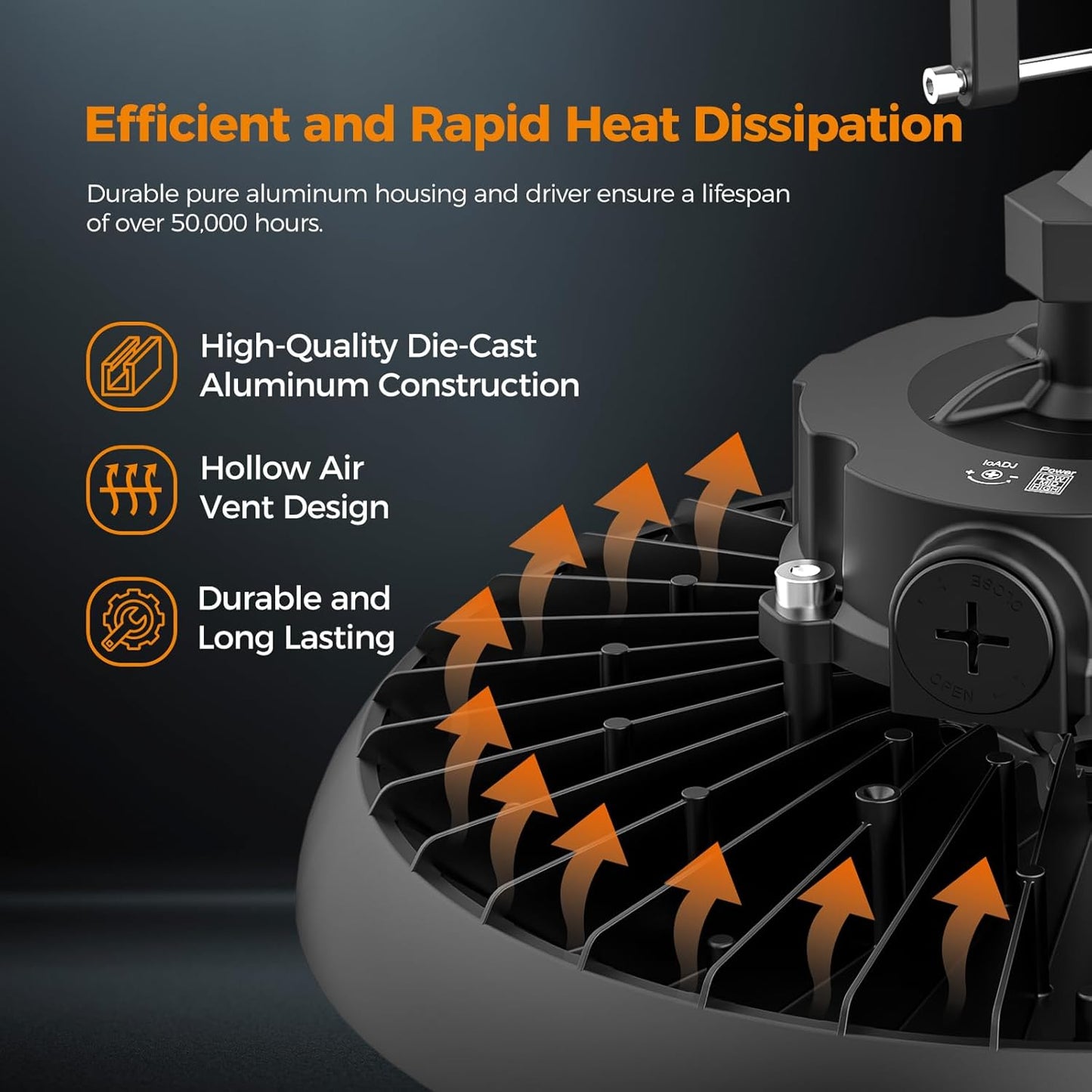 High Bay Lights 180W LED UFO Light LED Shop Lights 32400 LM 6000K IP65 Commercial Bay Lighting Fixture 5ft Cable Plug & Play for Warehouse Factory Garage Workshop Barn 6 Pack