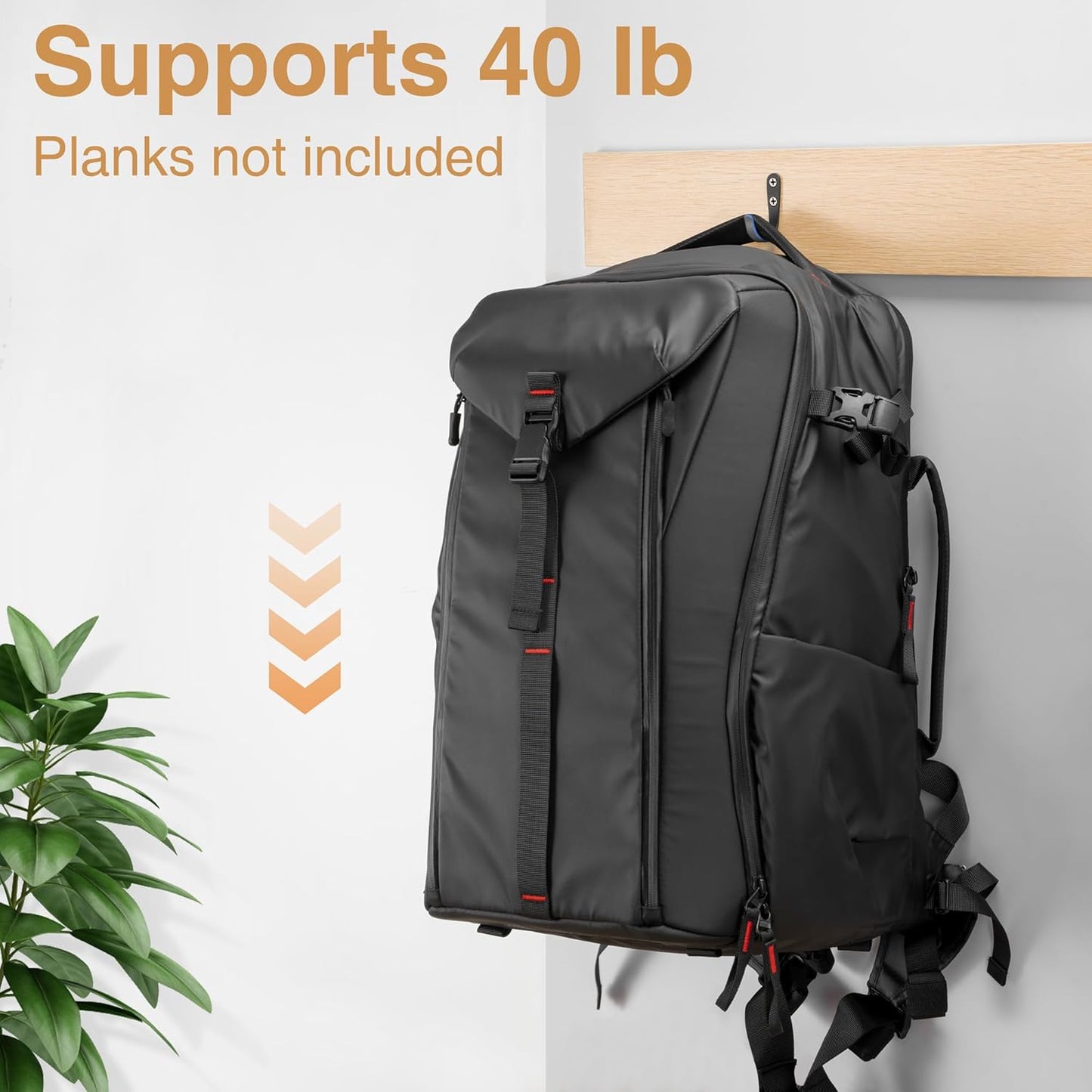 15Pcs Wall Hooks for Bathroom, Kitchen, Closet, and Garage - Black Metal Hooks for Hanging Coats, Towels, Hats, Keys, Bags, and Coffee Cups - Holds Up to 40 lbs