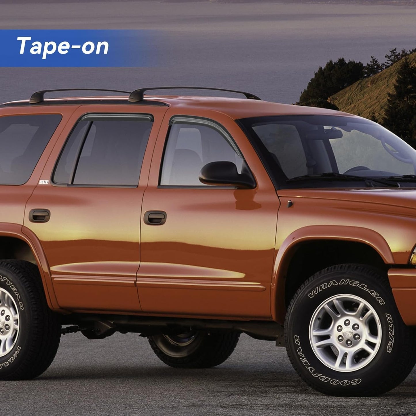 Window Visors Rain Guards Shield for 1998-2003 Dodge Durango, Out-Channel Window Vent Wind Deflectors Visors Shades for 98-03 Durango