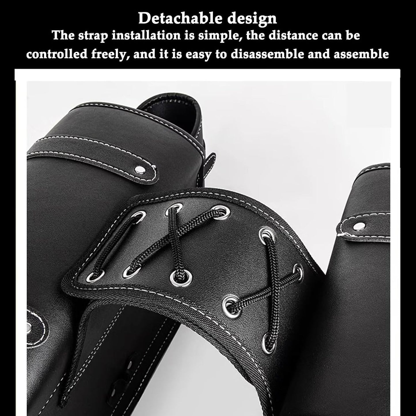 Motorcycle Saddlebags, Scooter Powersports Faux Leather Saddle Bags Motorcycles, Softail Universal Throw Over Sportster Saddlebags 12.2x5.12x9.84 inches