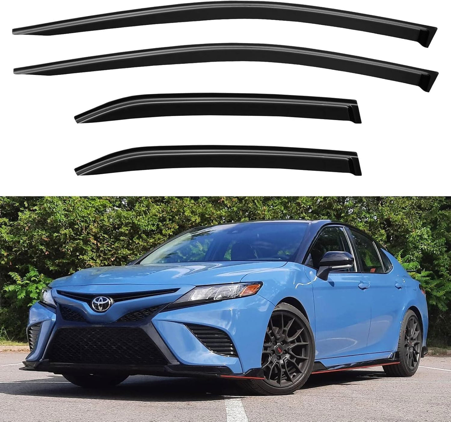 Window Visors Rain Guards for 2018-2024 Toyota Camry, Out-Channel Window Vent Wind Deflectors Visors Shades for Camry 18-24