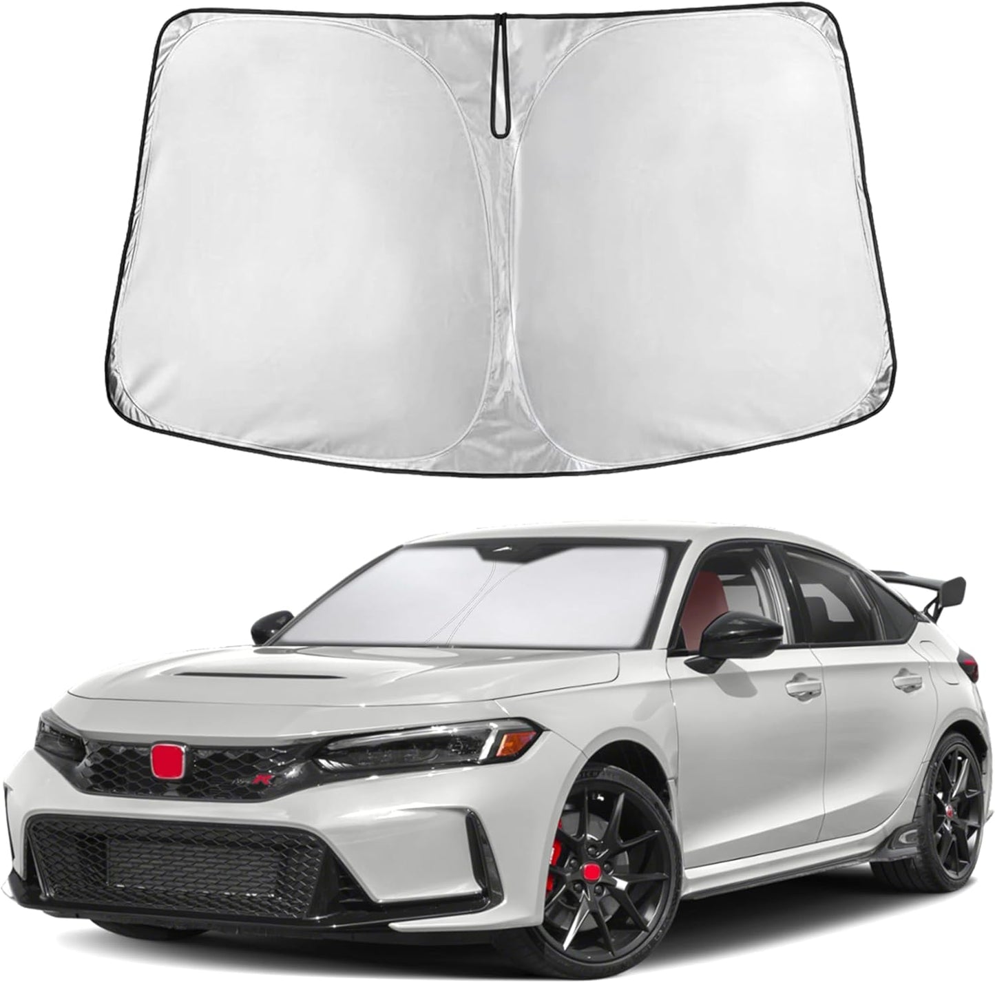Econour Windshield Sun Shade for Honda Civic 2022-2025 Sunshade Foldable Window Sun Visor Protector Blocks UV Rays Keep Your Car Cooler
