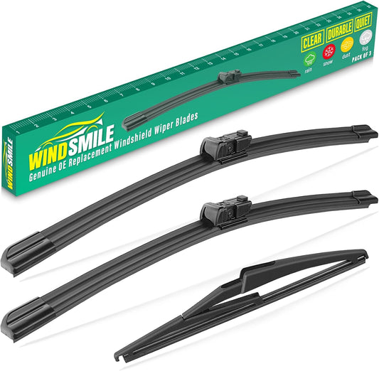 22" 20" 11" Windshield Wiper Blades Replacement for Jeep Renegade 2015 2016 2017 2018 2019 2020 2021 2022 2023 Premium All Weather Front Rear Wipers Set - OEM Quality (Pack of 3)