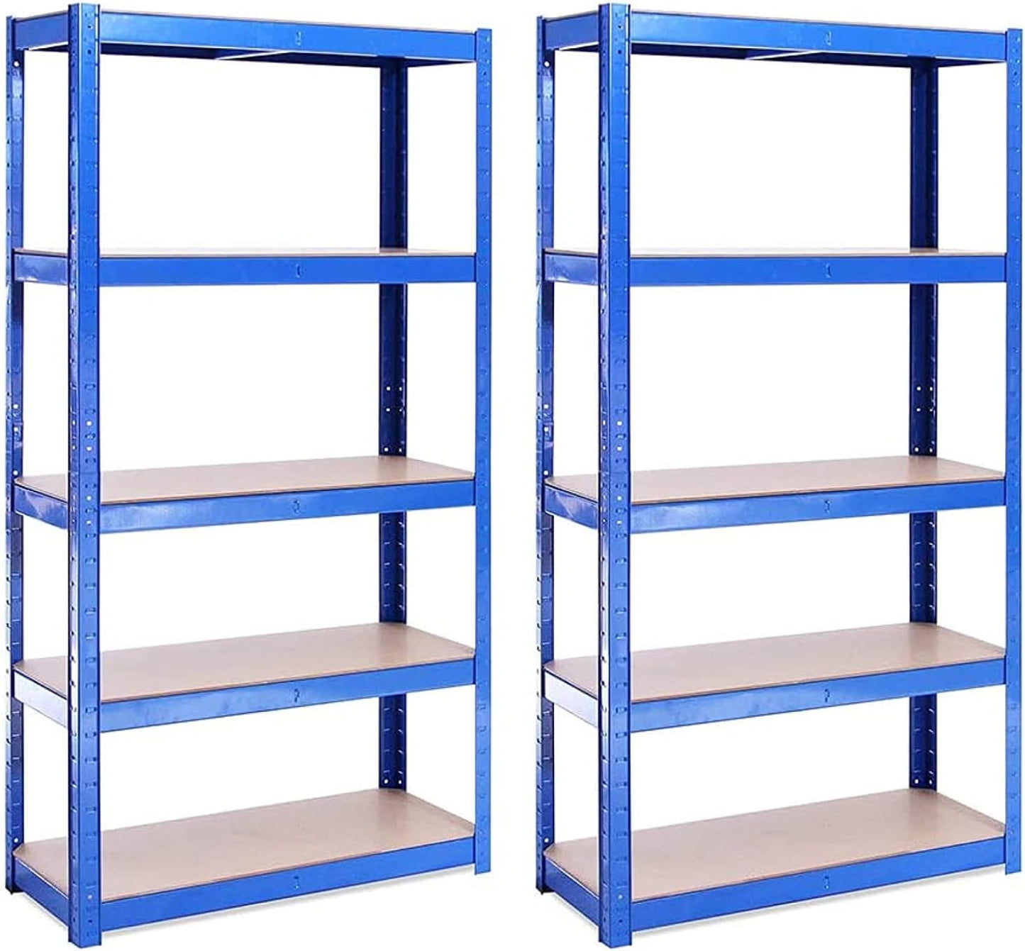 G-Rack | 5 Tier Garage Shelving Units | Metal Shelving Storage | Heavy-Duty Organization Racks | Adjustable Shelves | 2000LB Capacity | Ideal for Workshop, Shed, Office - 59D x 30W x 12H (Blue)