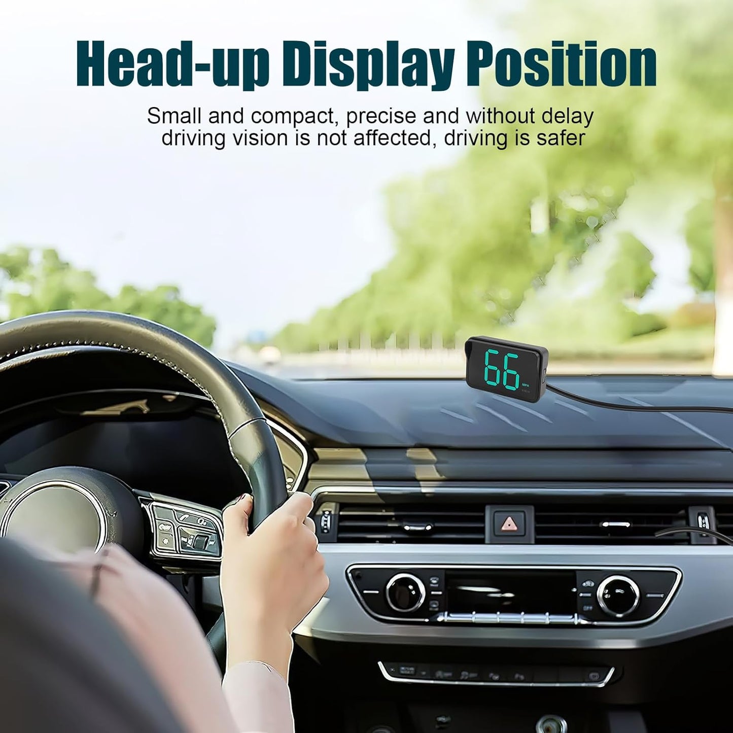 GPS Digital Speedometer for Car MPH, Universal HUD Speed Meter with LED Large Font, Plug Play for Car Truck Motor SUV Golf Cart All Vehicles (2025 New with Bracket & Charger)