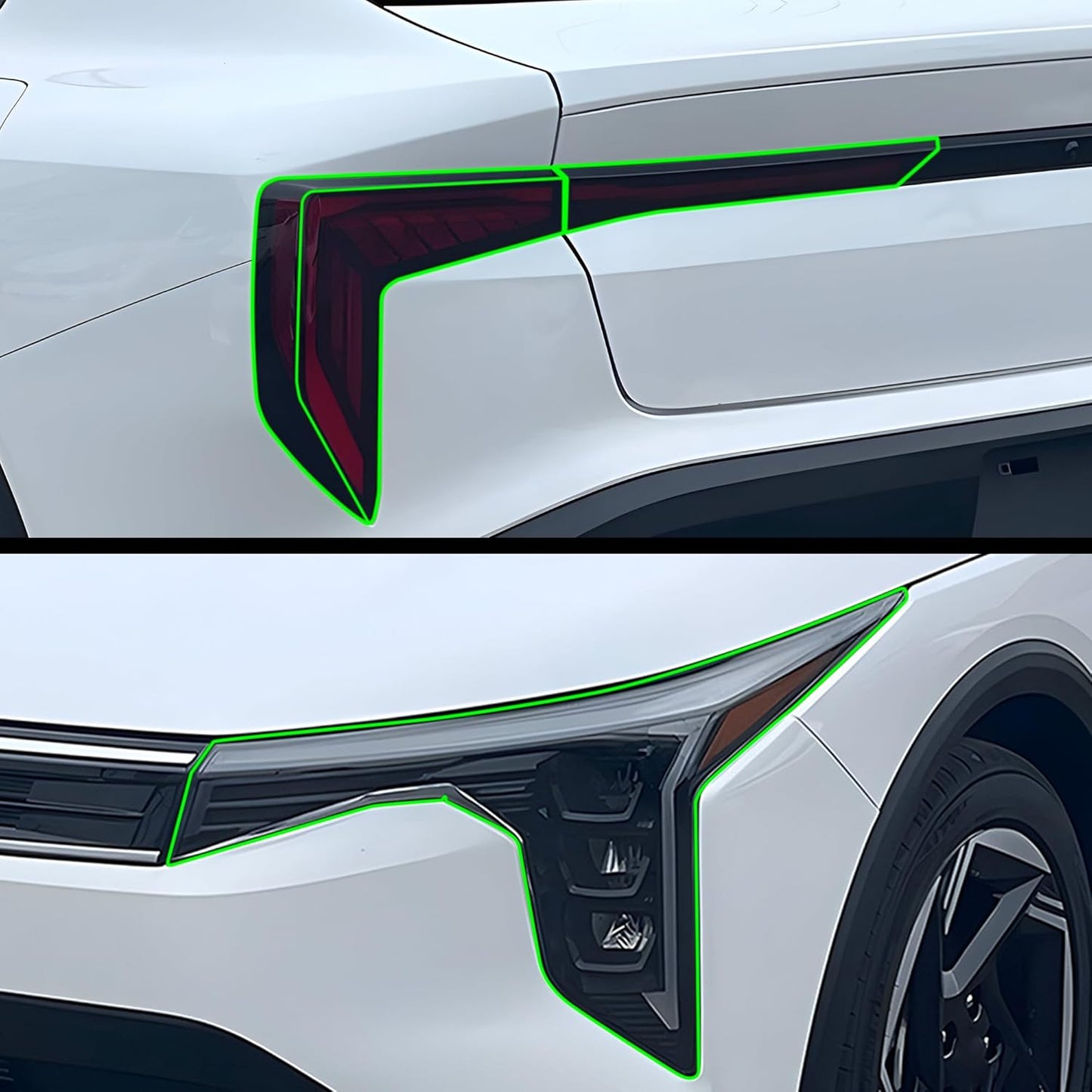 BOGAR TECH DESIGNS Precut For KIA K4 2025-2026 Full Headlight Taillight Head Tail Light PPF Kit, Clear Bra