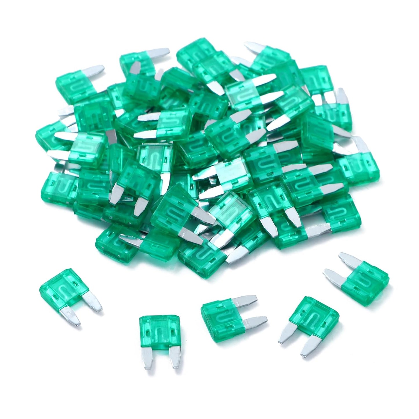 100 Pack Auto Fuses 30 AMP APM/ATM 32V Mini Blade Style Fuses 30A Short Circuit Protection Car Fuse (30 AMP)