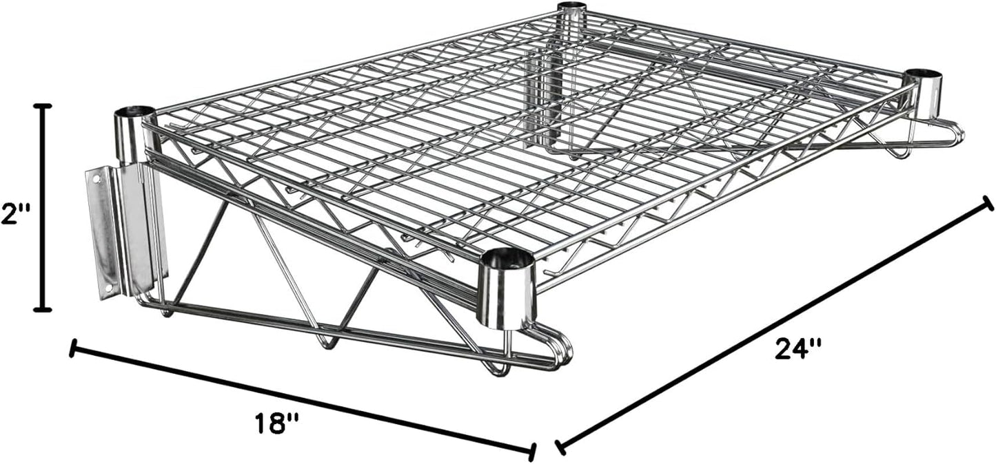 18" x 24" Chrome Wire Wall Mount Shelf