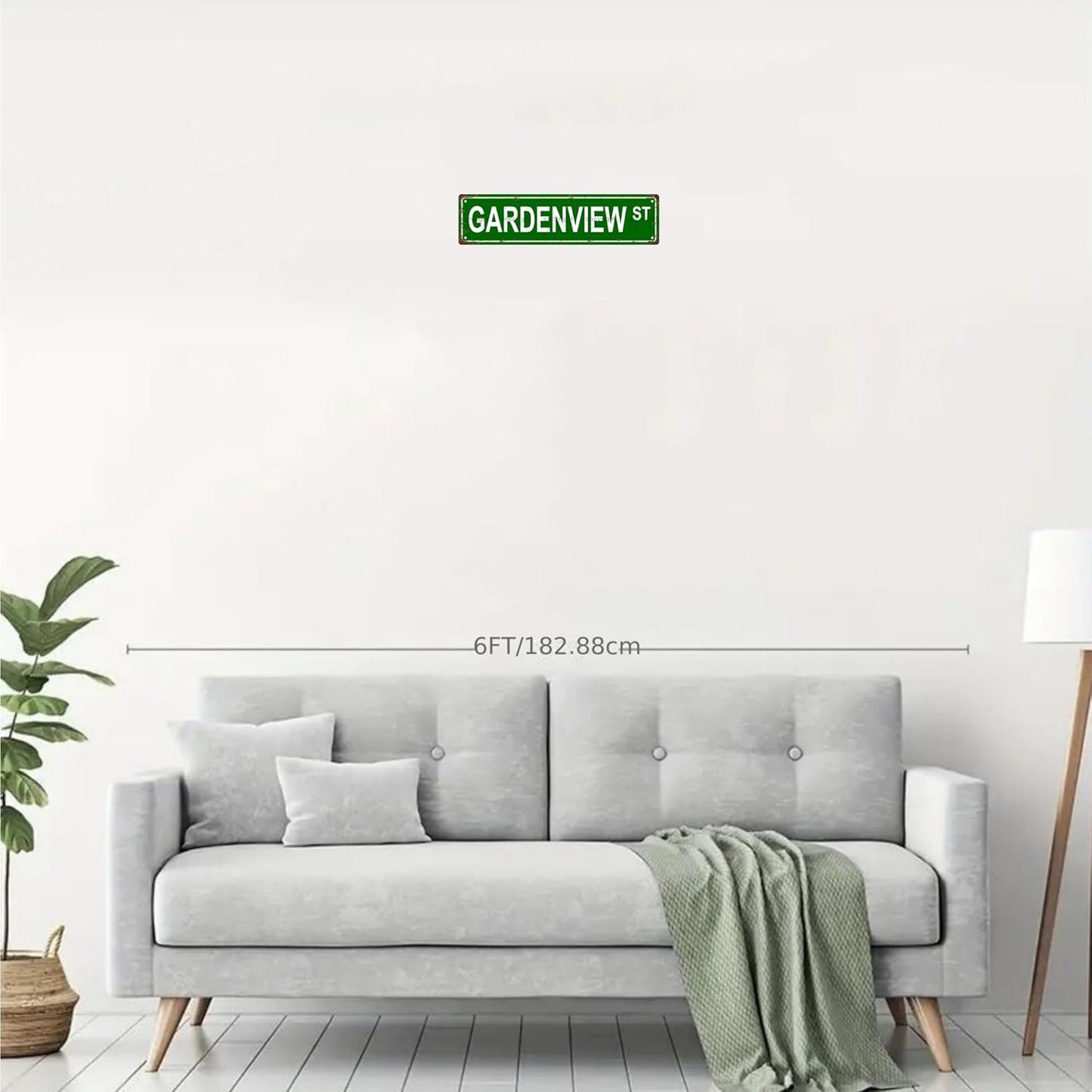 GARDENVIEW ST Vintage Metal Tin Sign, Street Sign, Home Decor, Room Decor, Wall Decor, Bathroom Decor, Bar Decor, Cafe Decor, Garage Decor, 16 x 4 Inch