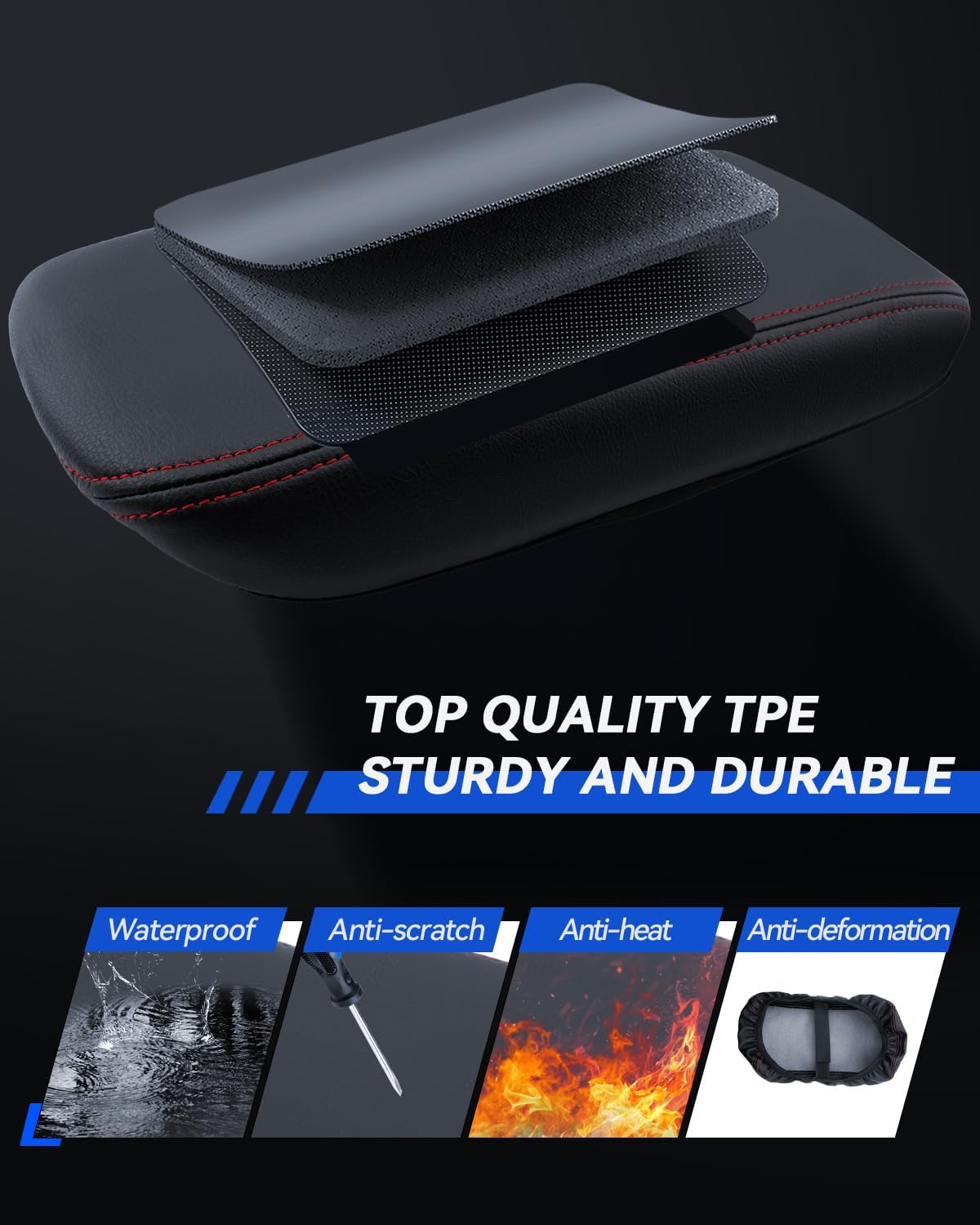 Armrest Cover for Chevy Trailblazer 2021 2022 2023 2024 2025 2026 Accessories Center Console Middle Lid Pad Protector for Car Elbow Rest