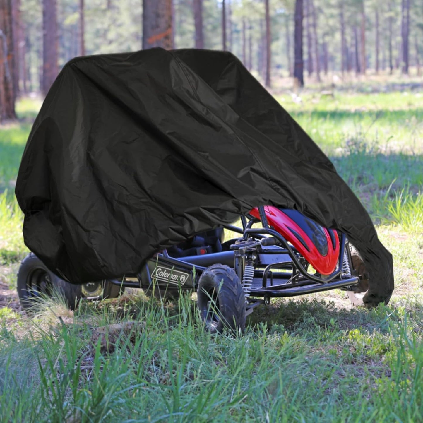 Go Kart Cover,2 Seater for Co leman KT196 GO Kart Covers 420D Waterproof Large Go Cart Car Cover,Go Kart Accessories for Baja TrailMaster,Mudhead 67" L x 46" W x 47" H