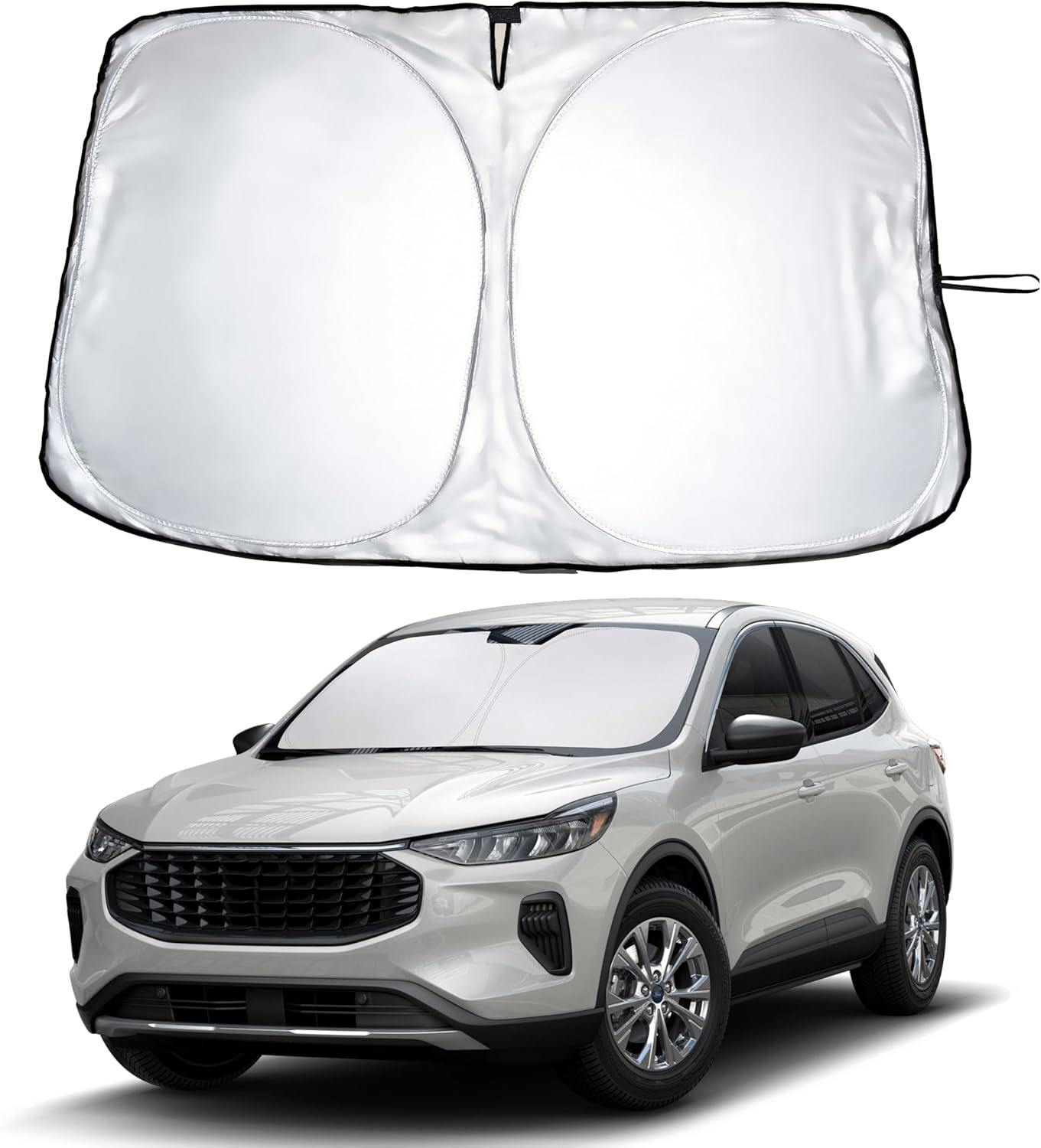 Econour Windshield Sun Shade for 2020-2025 Ford Escape Sunshade Foldable Window Sun Visor Protector Blocks UV Rays Keep Your Car Cooler