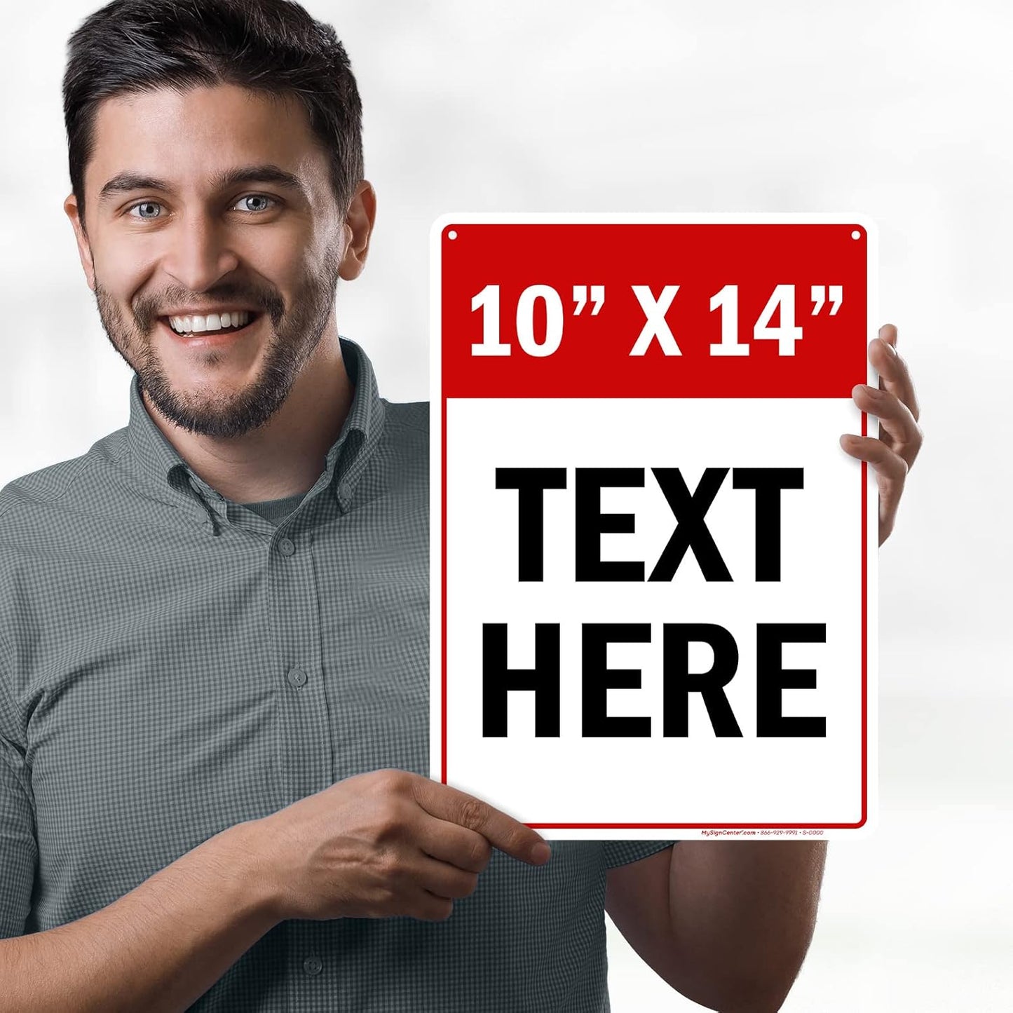 Custom Sign, Custom Sign for Business, Indoor/Outdoor use. 10x14 Inches, Rust Free .040 Aluminum, Fade Resistant, Made in USA by My Sign Center (Header)