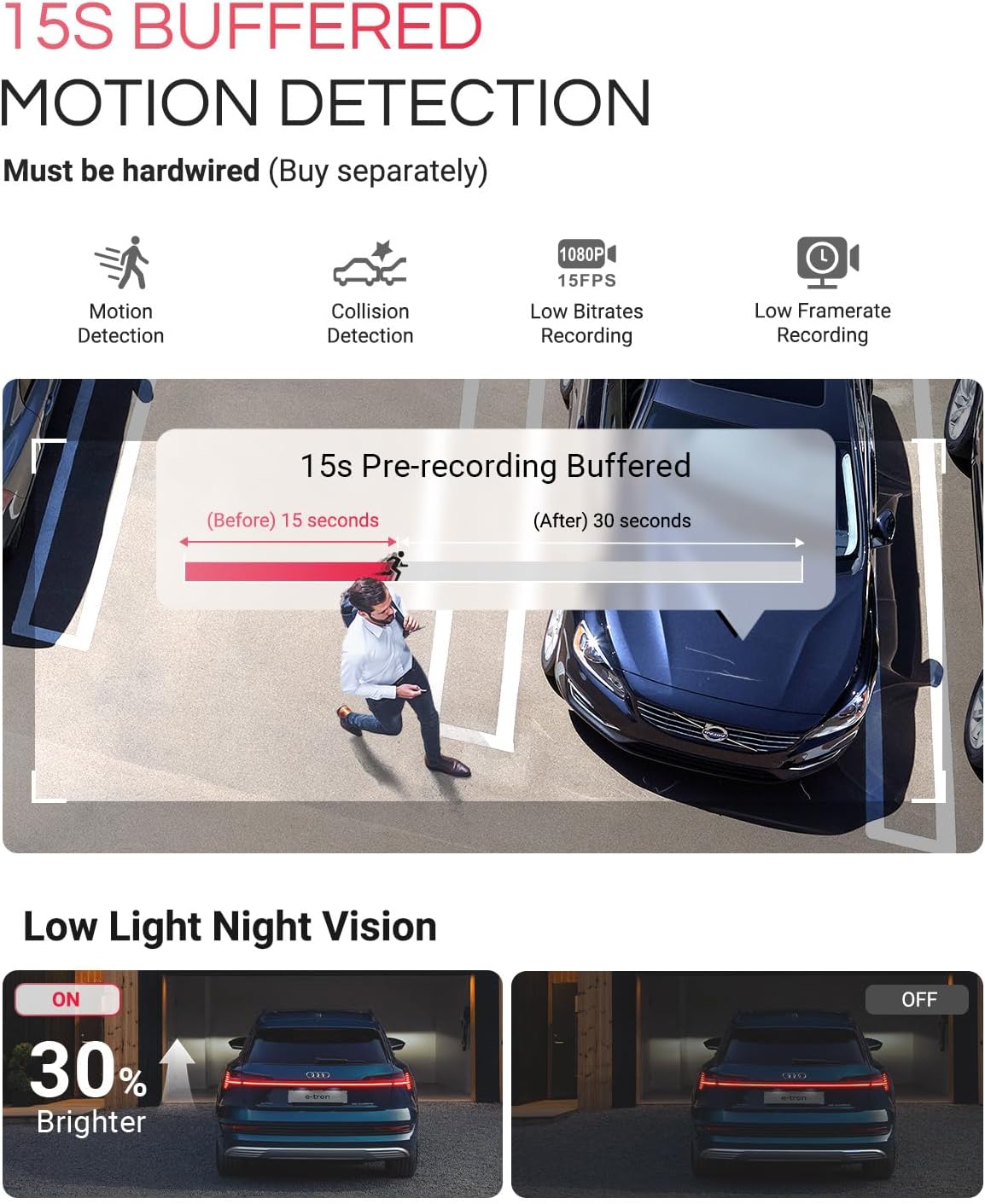 Vantrue E1 Pro 4K Mini Dash Cam Front, STARVIS 2 PlatePix HDR Night Vision Car Camera, Built-in 5G WiFi GPS, 1.54'' IPS Screen, LTE Support, Voice Control, 24/7 Buffered Parking Mode, Support 1TB Max