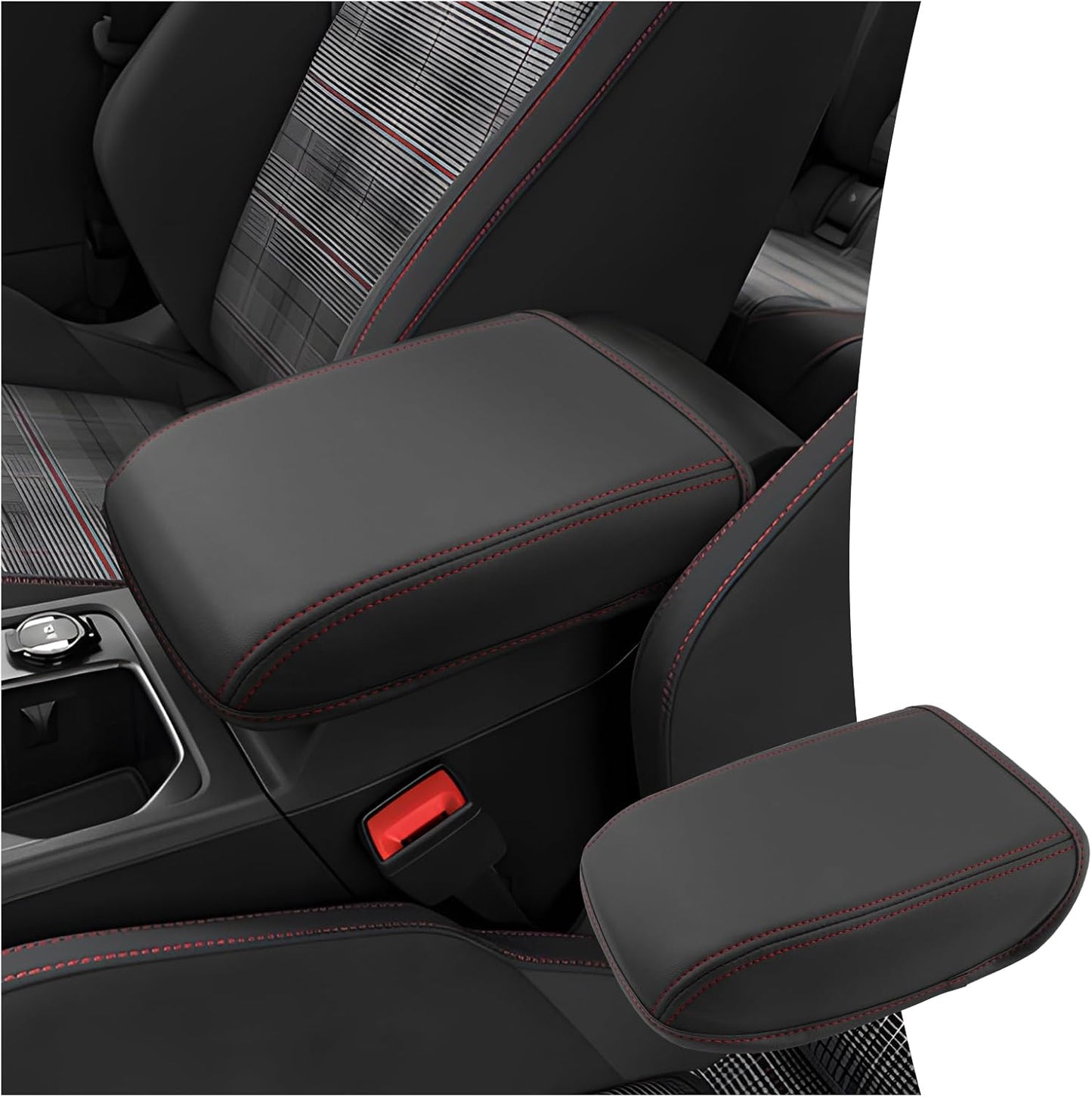 CDEFG for Volkswagen Golf R VW GTI Golf 8 MK8 2020-2025 Center Console Cover Armrest Box Cover for Golf R/GTI Golf8 Accessories Console Arm Rest Protector