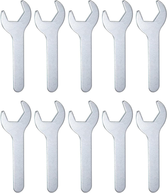 HARFINGTON 10pcs Small Wrench 25x126x2.8mm Metric U-Shaped Single Open Ended Spanner Super Thin Flat Head Galvanizing Wrench for Automotive Repair Furniture Assembly