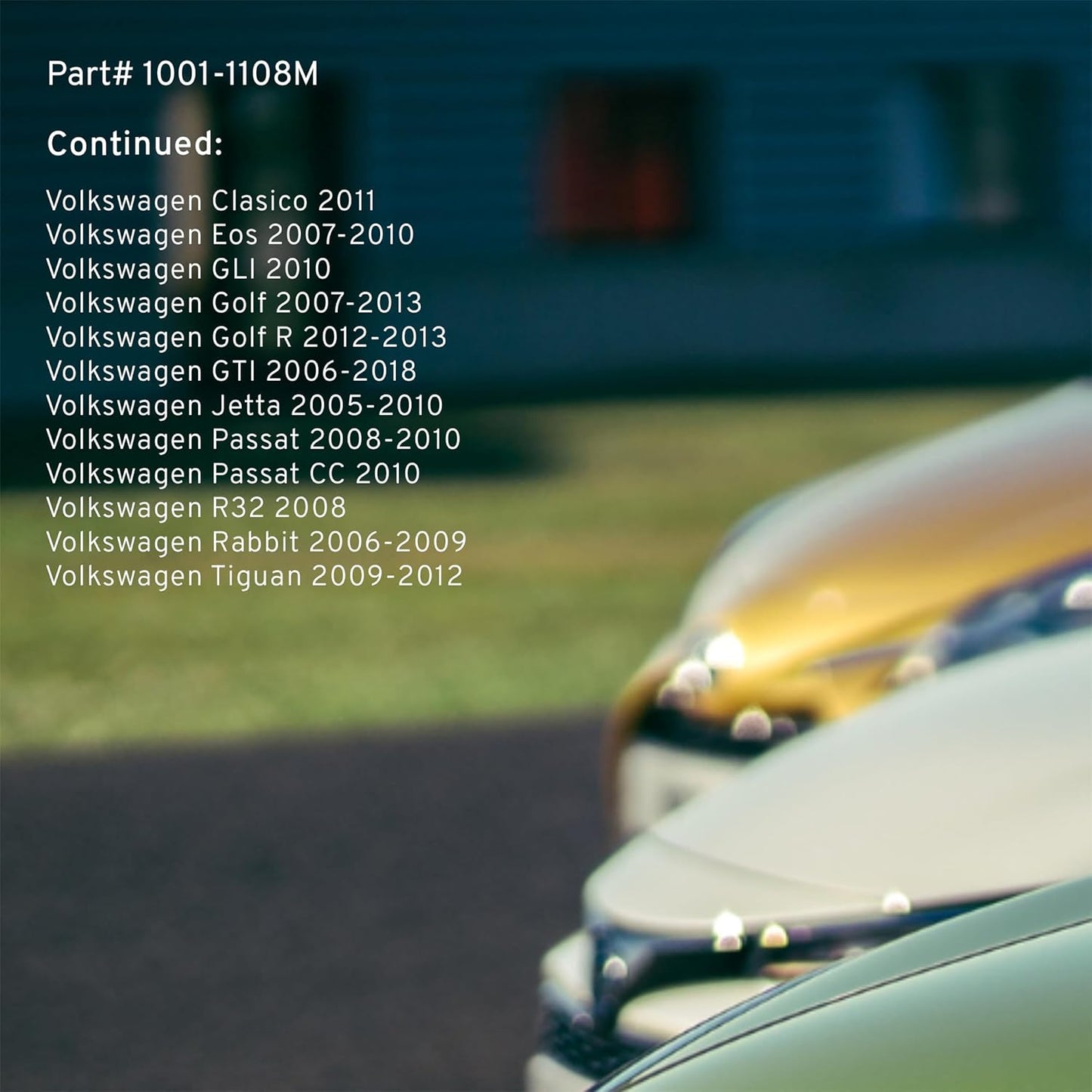 Premium Semi-Metallic Rear Brake Pads (1001-1108M) Compatible with 2004-2018 Audi/Fiat/Volkswagen (A3/A4/A6/GLI/Golf/Golf R/GTI/Jetta/Passat/S3/Tiguan/TT Quattro/TT RS Quattro & More)