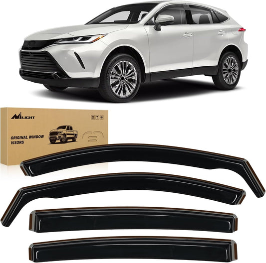 Nilight Vent Window Visors for Toyota Venza 2021 2022 2023 2024 2025, in-Channel Rain Guards, Original Window Deflectors-4PCS