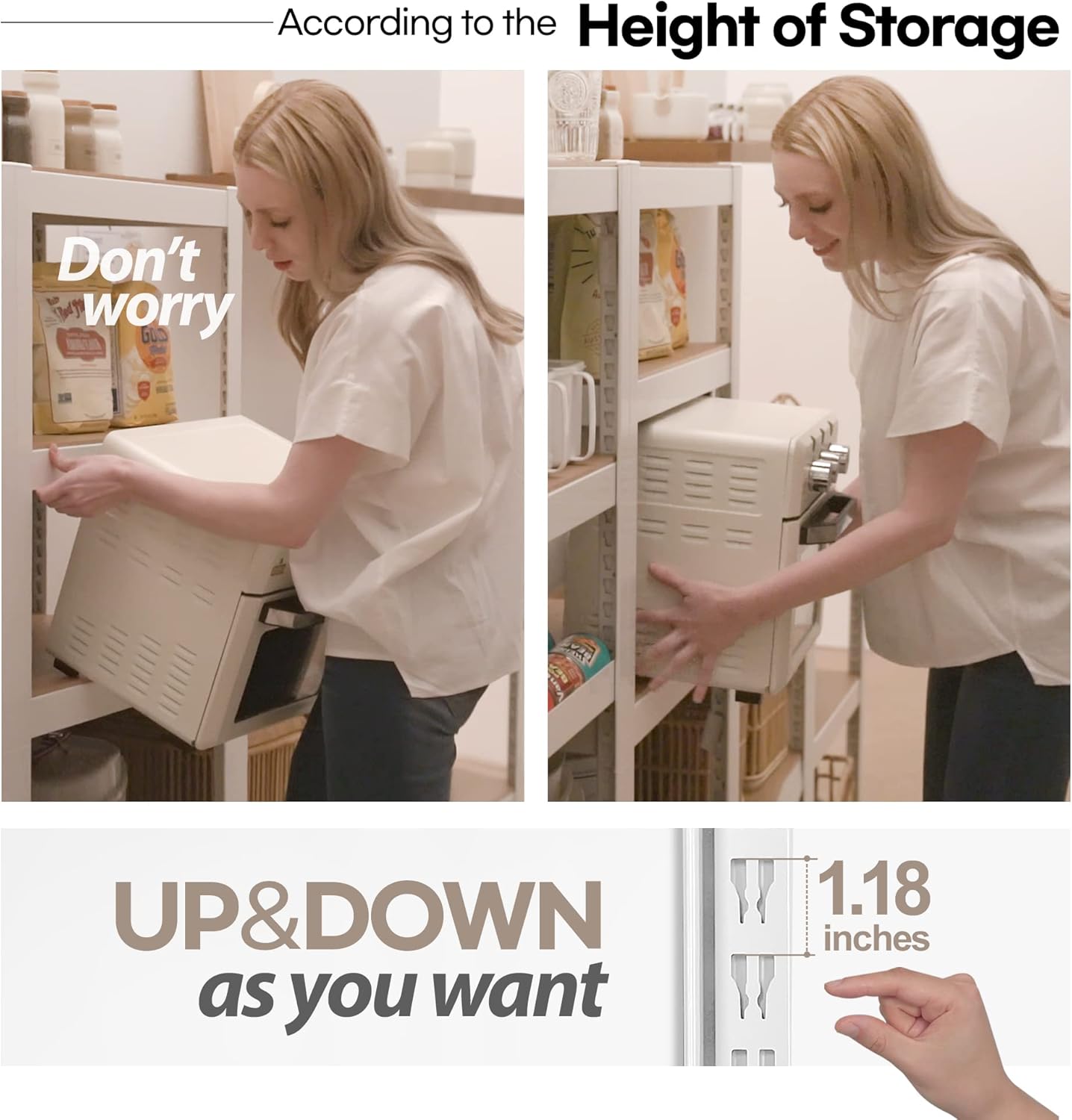 HOMEDANT House 5-Tier Laminated Metal Shelving Unit Adjustable Storage Utility Rack Heavy Duty Shelves Organization Multipurpose Shelf Kitchen Garage Pantry Closet 3Pack