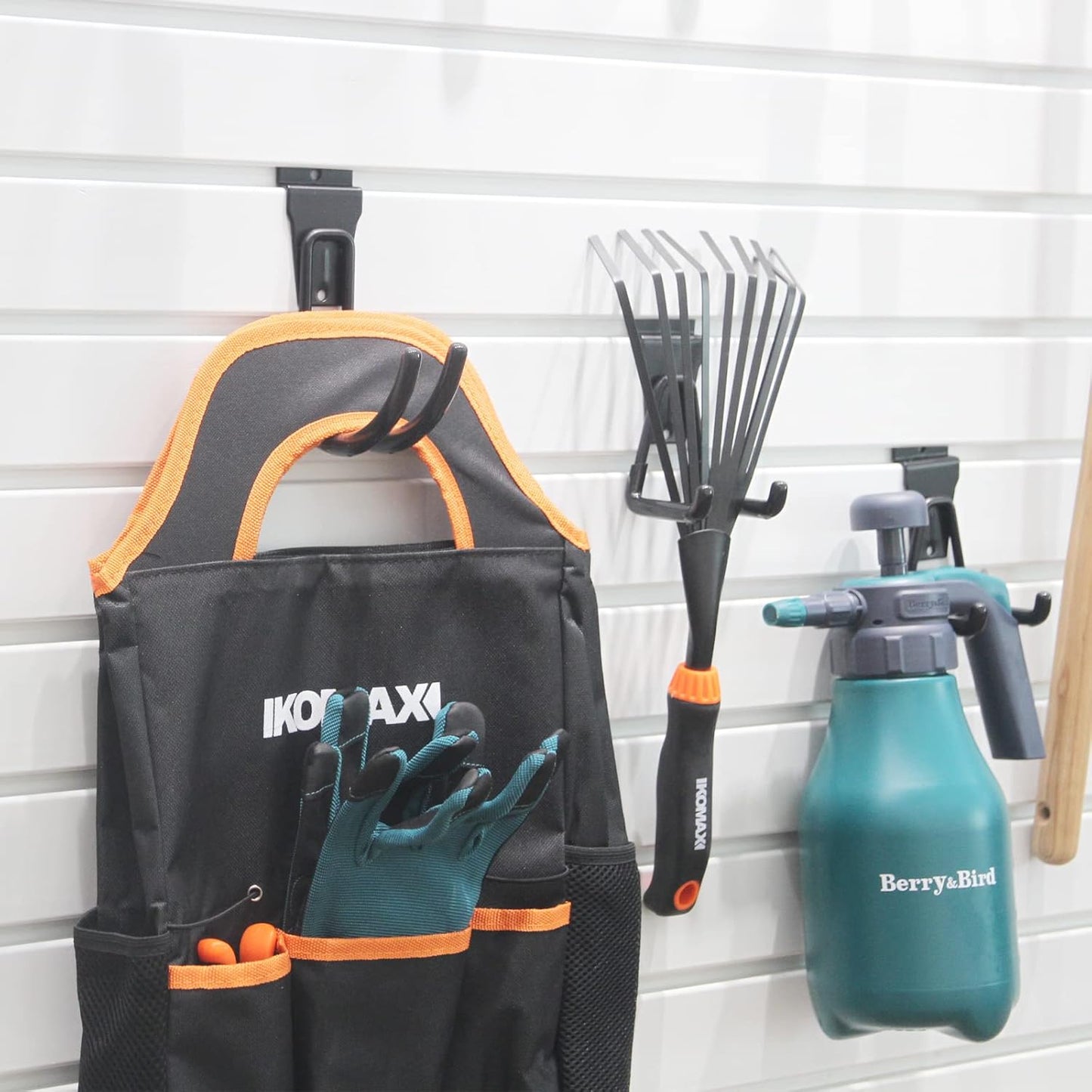 Slatwall Hooks - Black Garage Accessories, 8 Pack