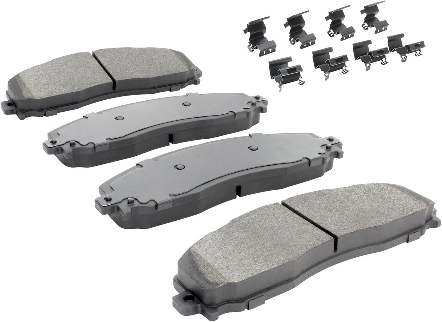 Premium Semi-Metallic Rear Brake Pads (1001-1691M) Compatible with Ford F-250 Super Duty 2012-2022, Ford F-350 2015-2016, Ford F-350 Super Duty 2013-2022, Ford F-450 Super Duty 2013-2016