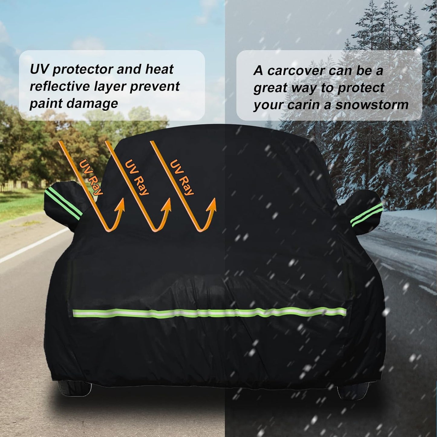 Waterproof Car Covers for 2002-2021 Mini Cooper/Cooper S 2-Door(Black) 210T Custom 6 Layers Heavy Duty Waterproof All Weather Protection Outdoor